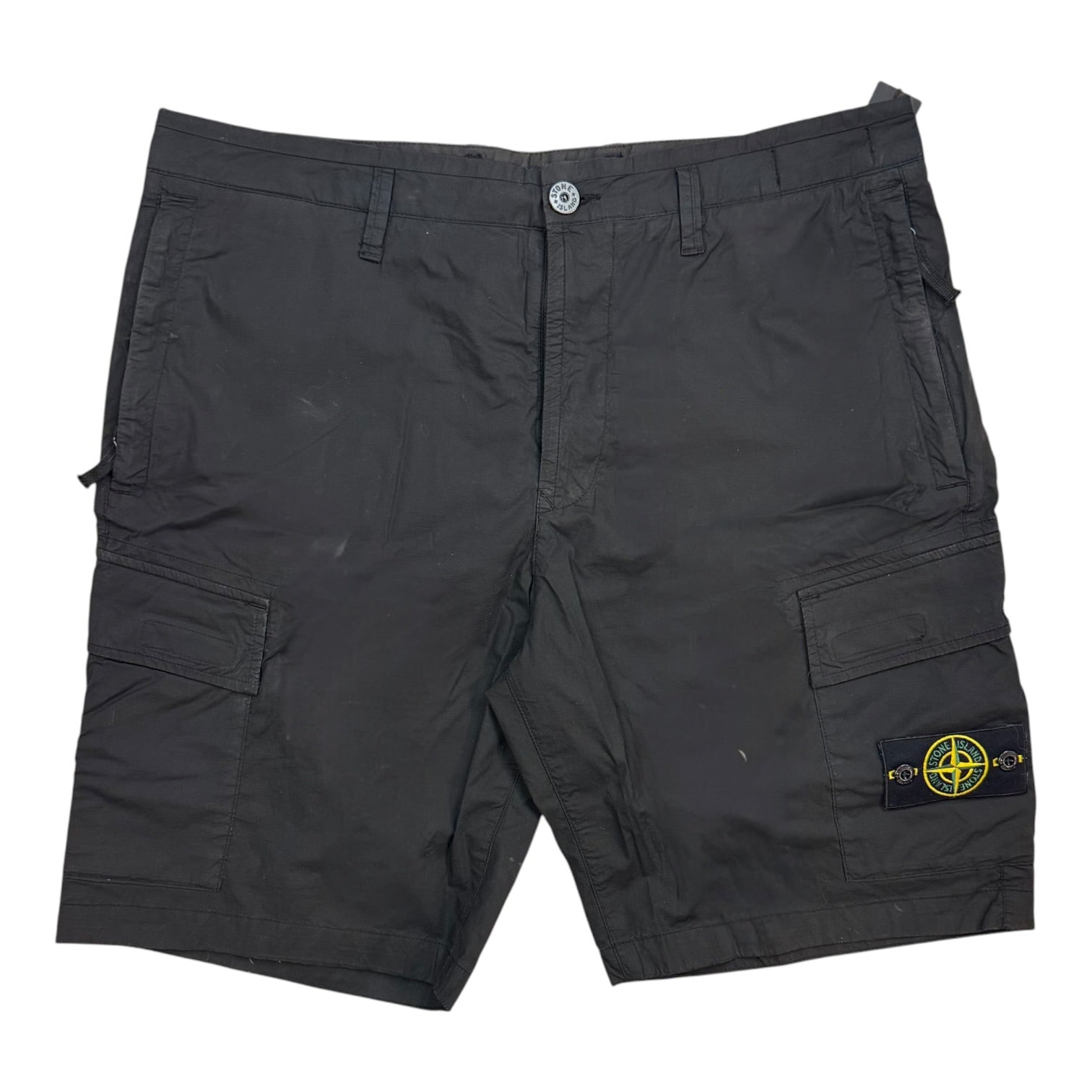 Stone Island Badge Cargo Shorts Black