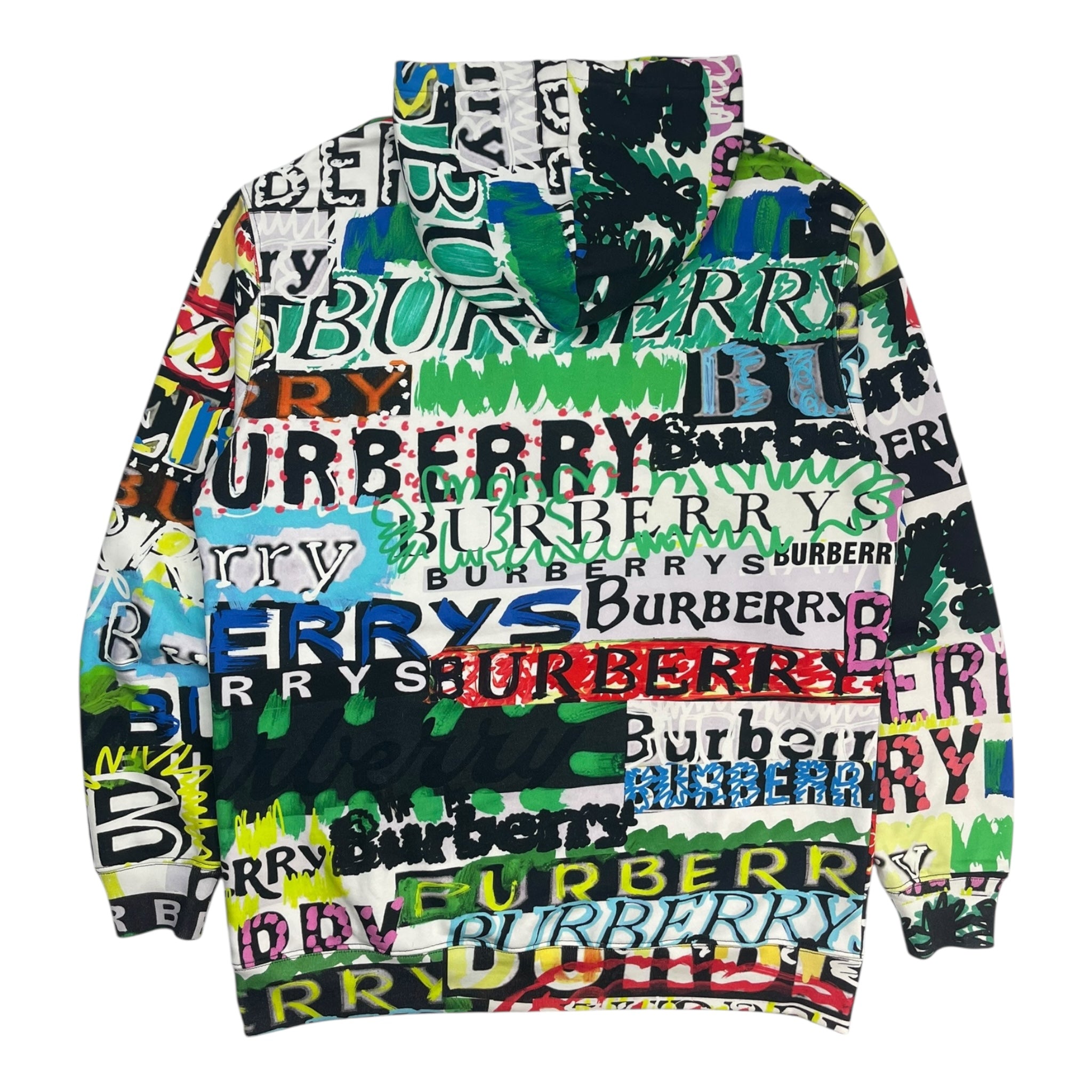 Burberry Harrington Pop Graffiti Oversized Hooded Sweatshirt