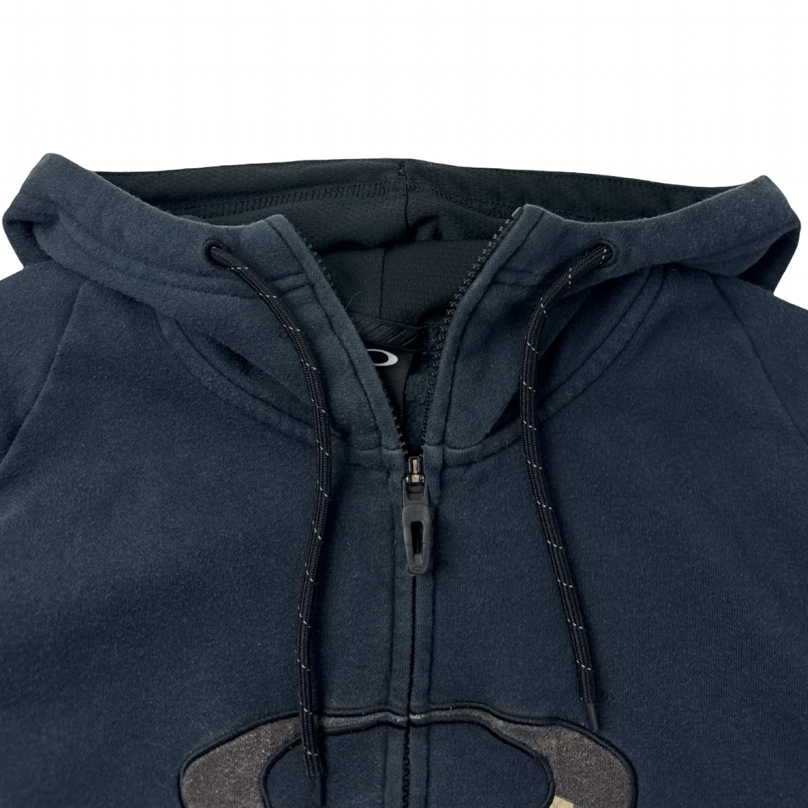 Y2K Oakley Center O Embroidered Zip Hoodie