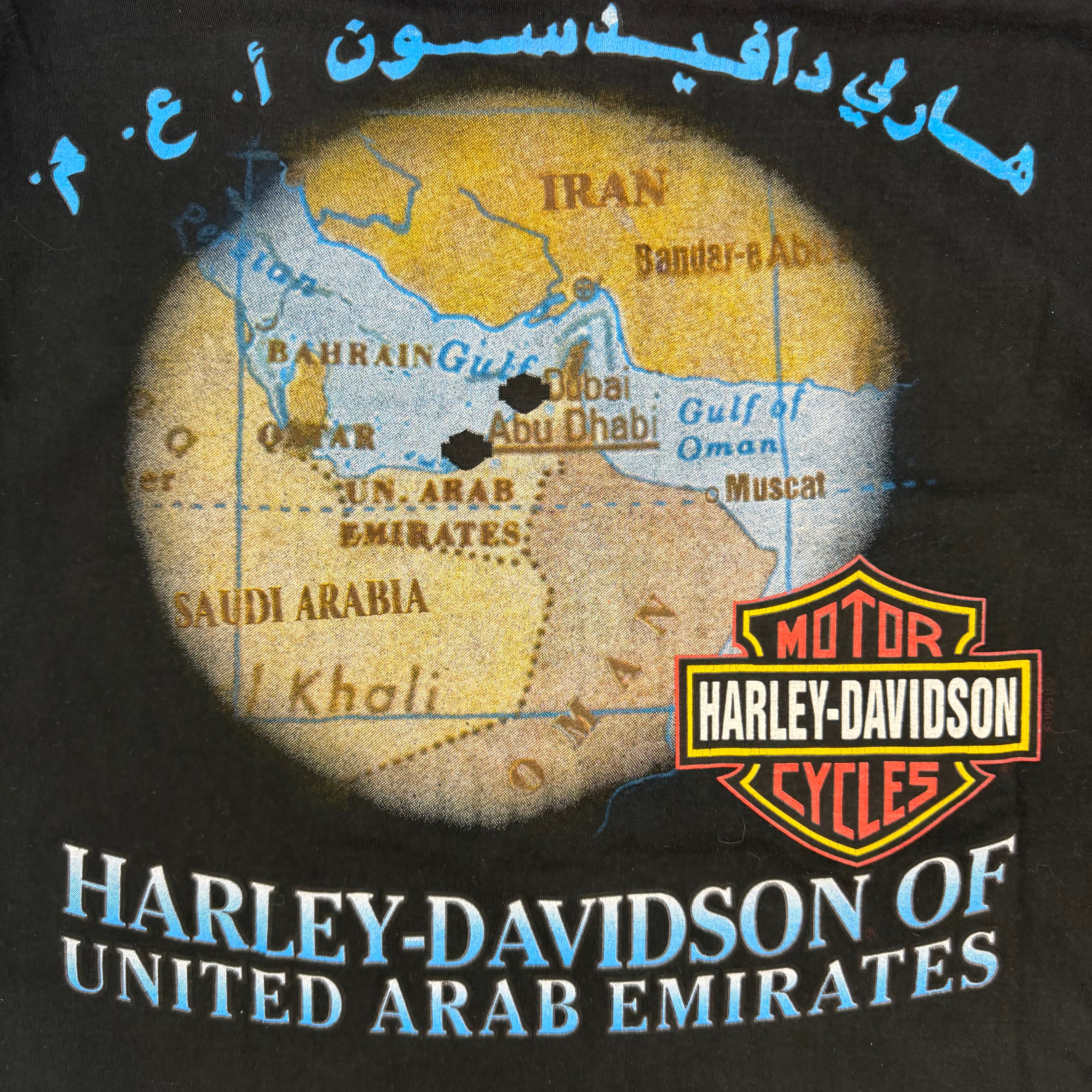 Vintage Harley Davidson United Arab Emirates Shirt Black/Grey
