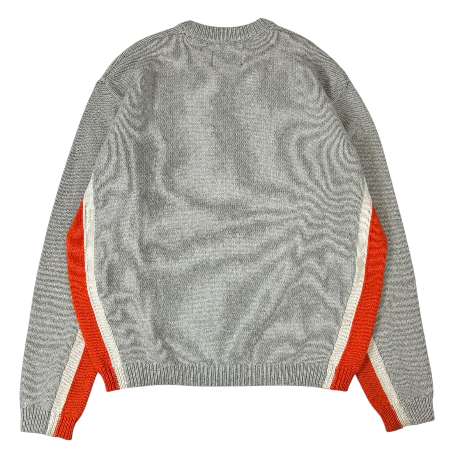 Stussy Contrast Stripe Knit Crewneck Grey