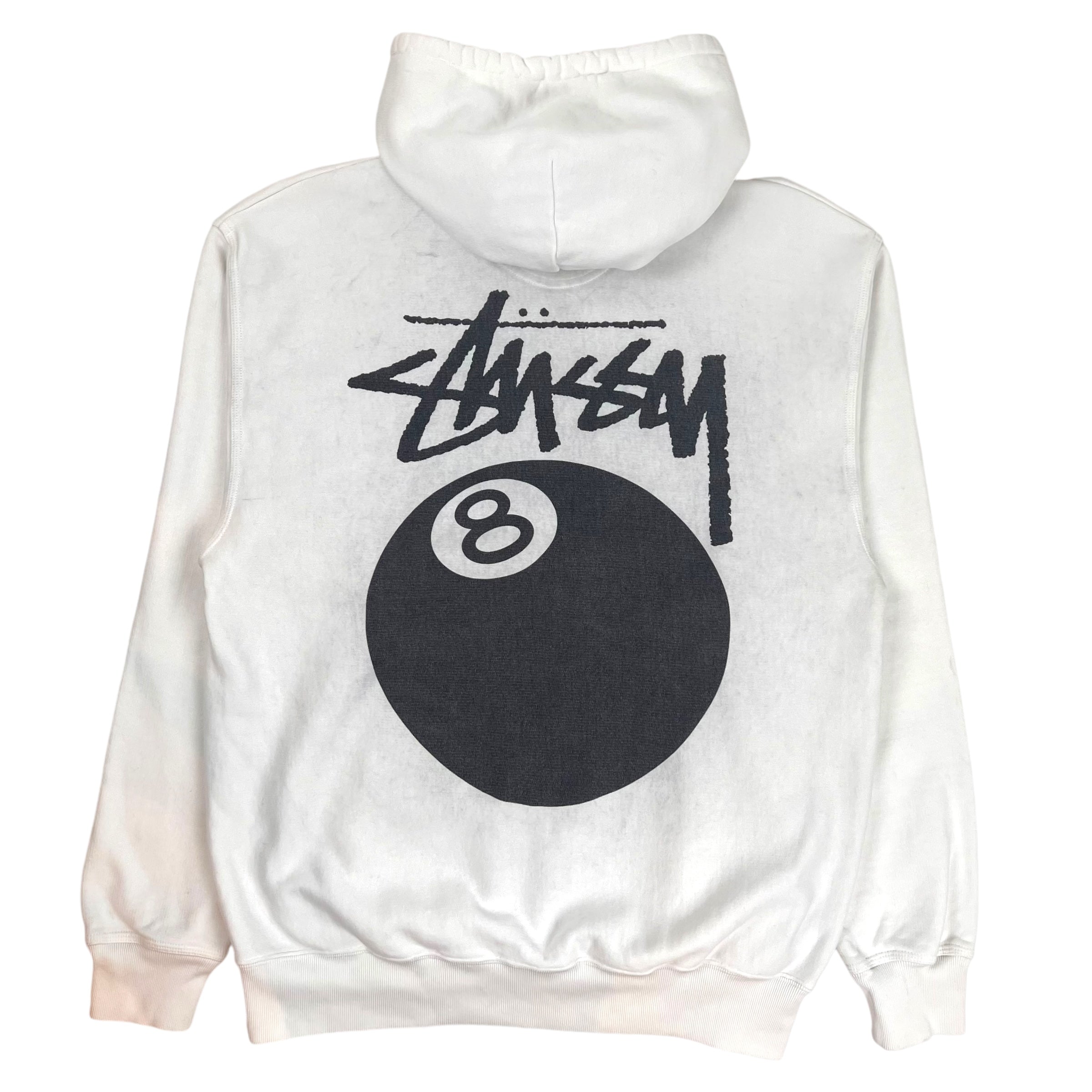 Stussy 8 Ball Hoodie White