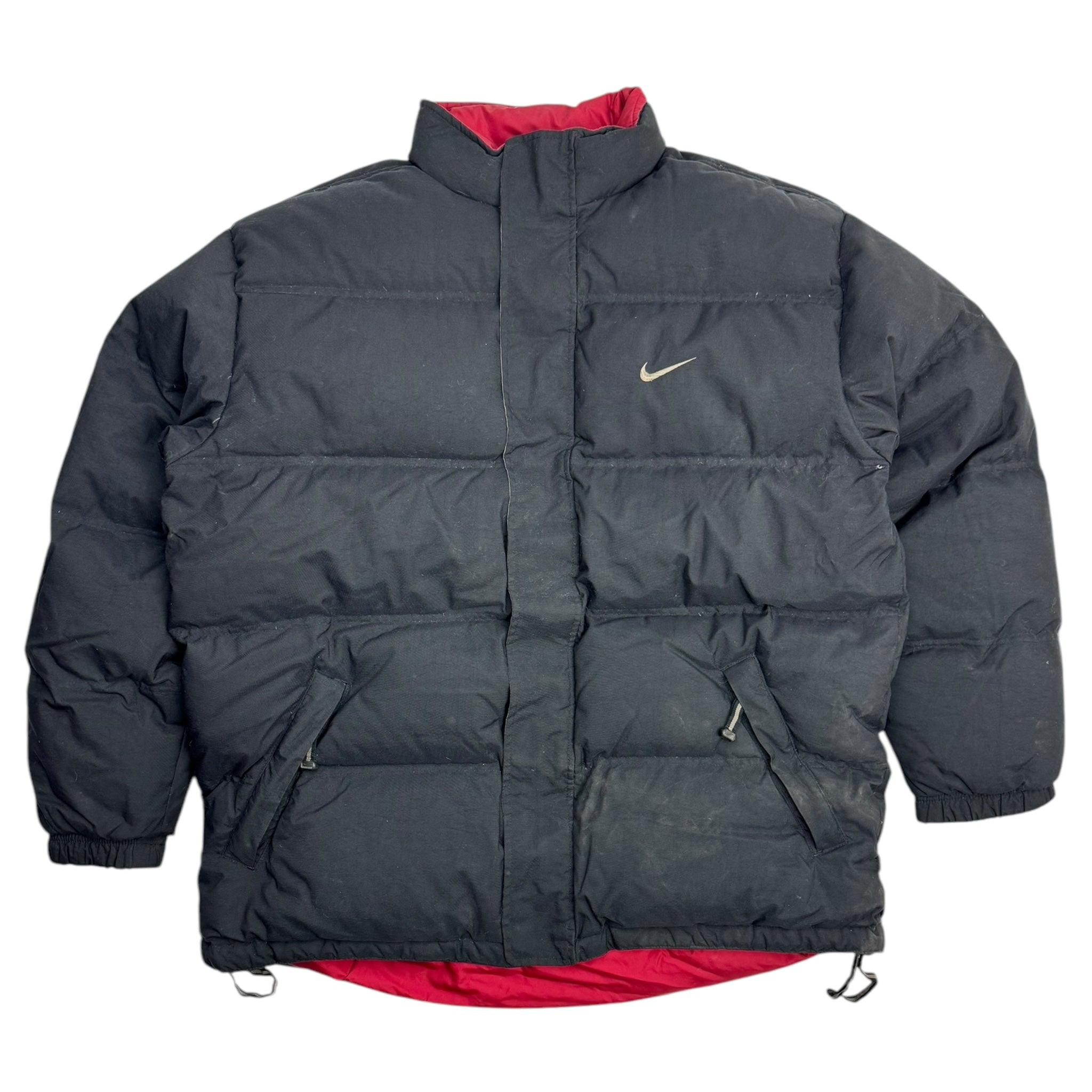 Vintage Nike Puffer Jacket Black Red