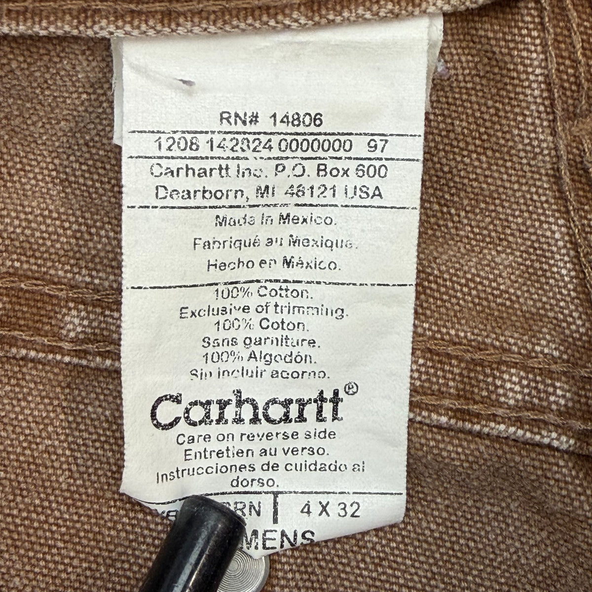 (W) Vintage Carhartt Double Knee Pants Brown