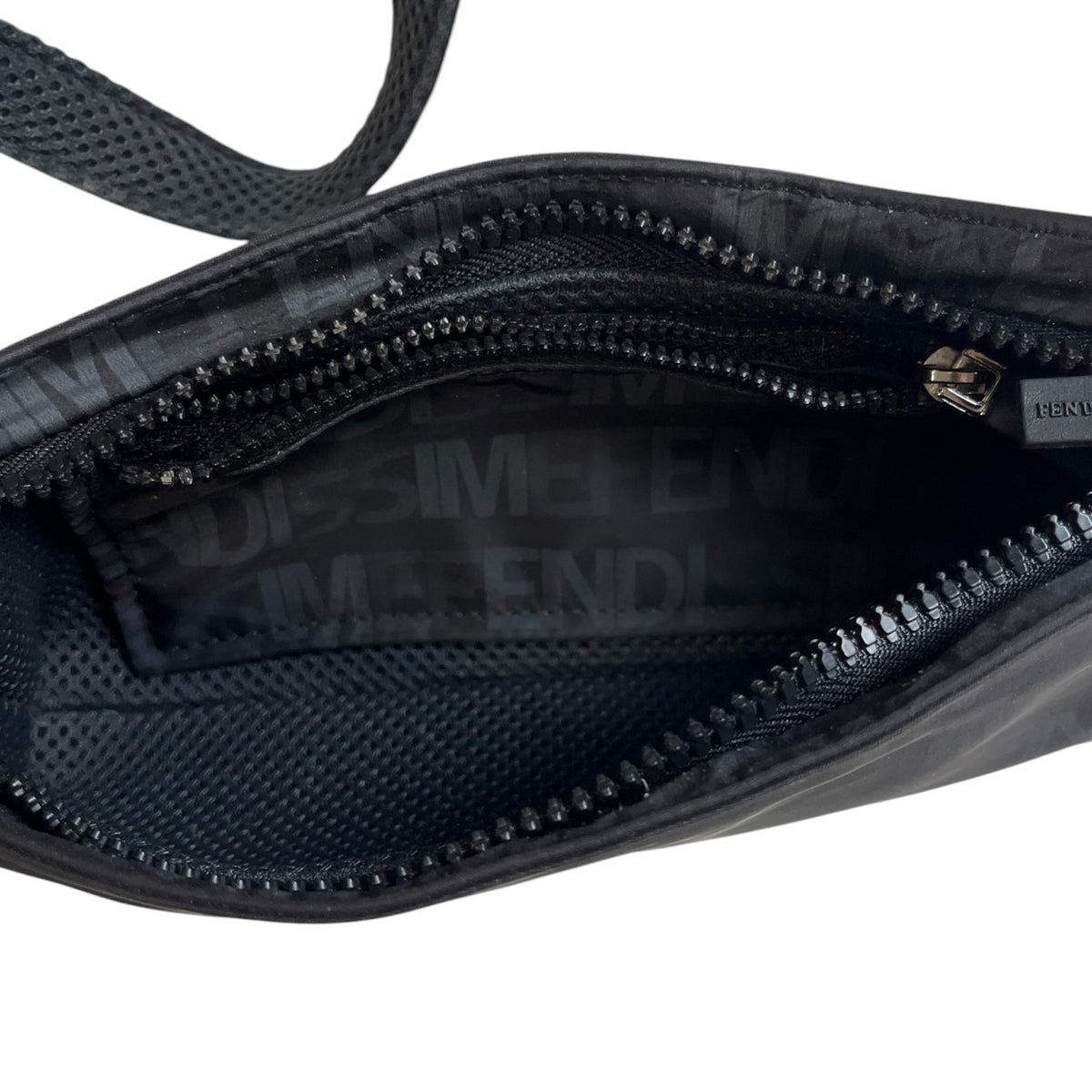 (W) Fendissime Logo Jacquard Pouch Shoulder Bag