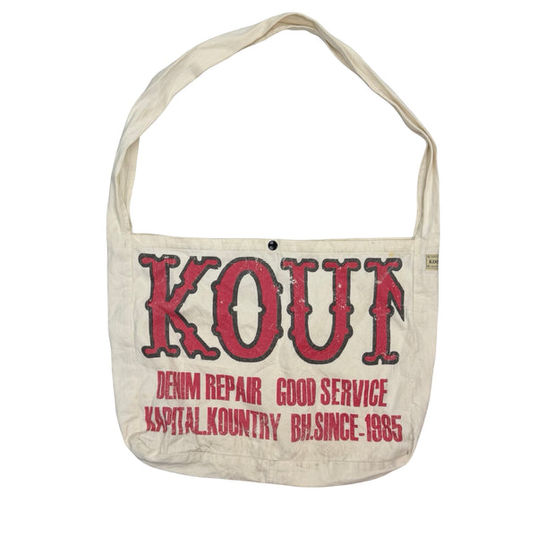 Kapital Red Kountry Factory Printed Cotton-Twill Tote Bag Red