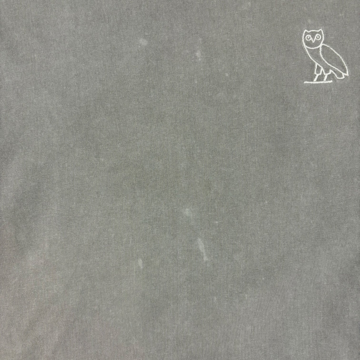 OVO Garment Dyed Long Sleeve T-Shirt Grey