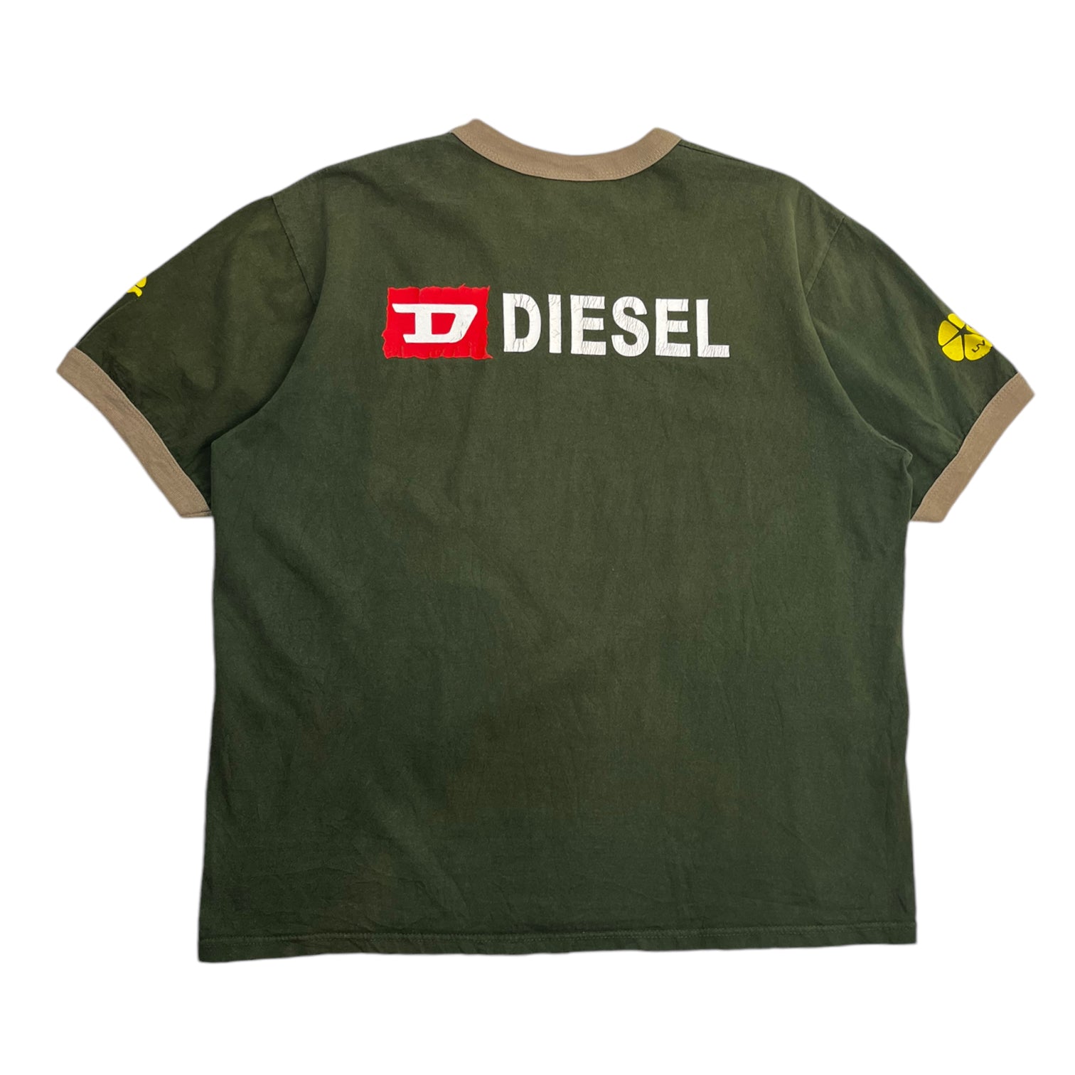 Vintage Y2K Diesel Dragon Logo Ringer T-Shirt