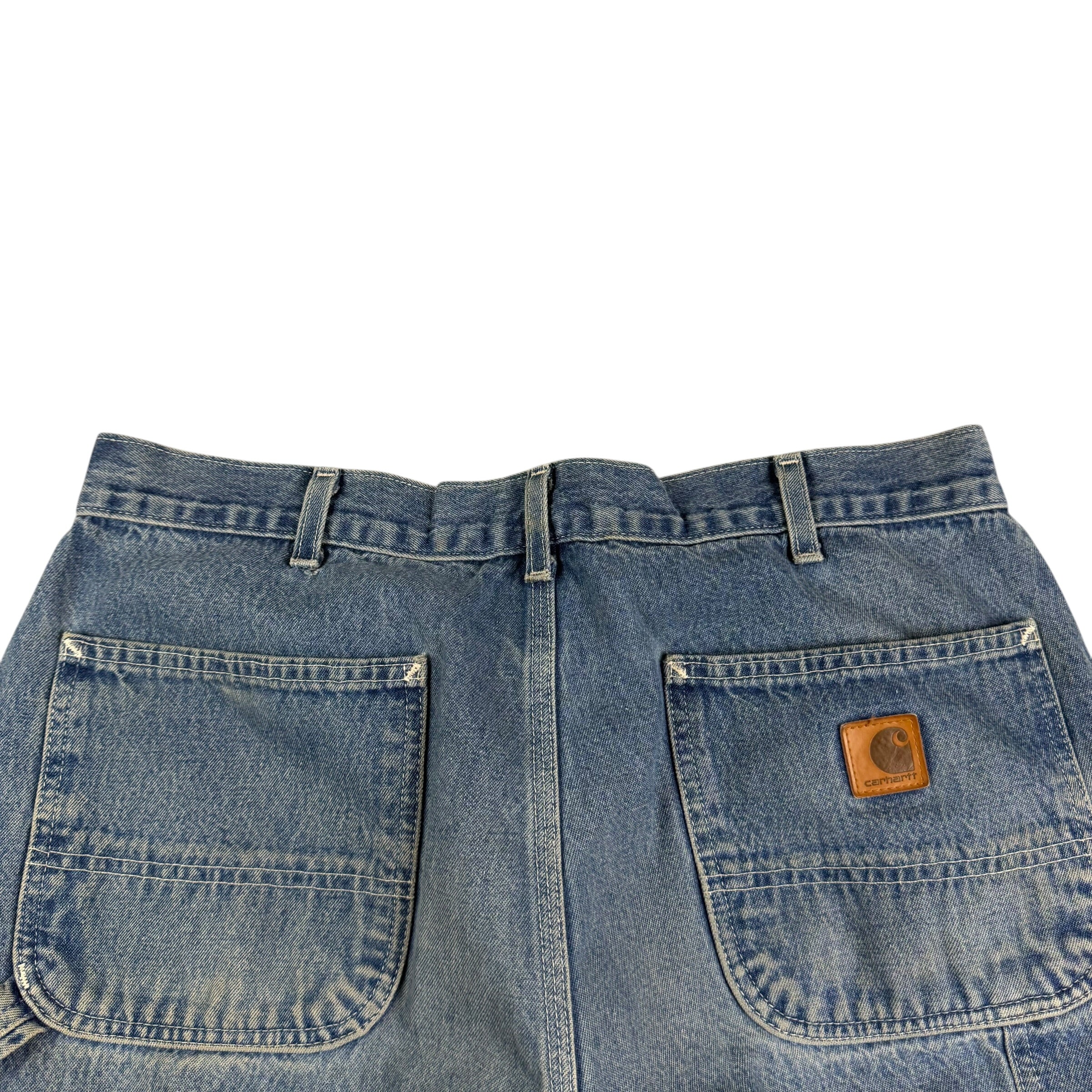Vintage Carhartt Dungaree Denim Pants Blue