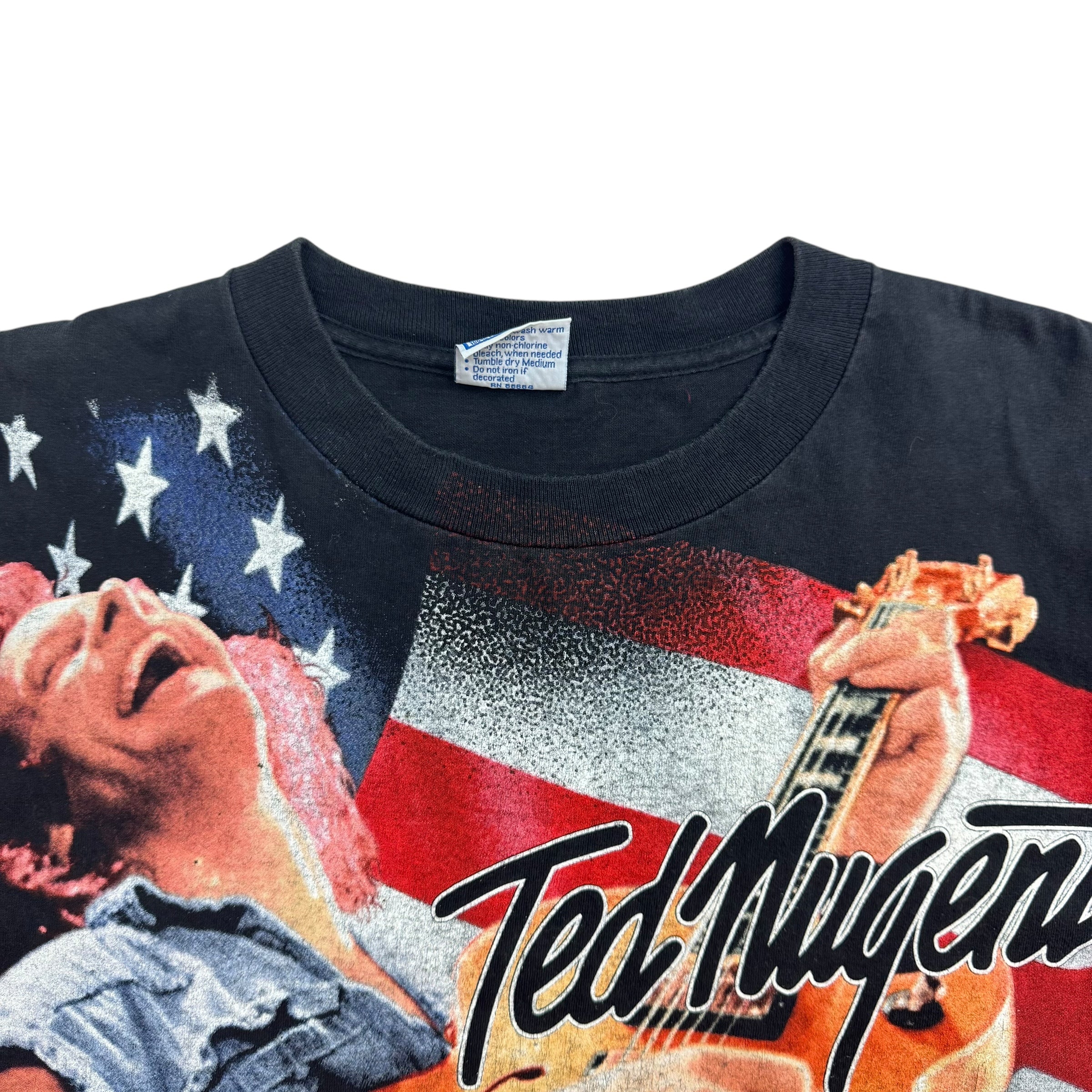 Vintage Ted Nugent One Nation Under Ted Tee Black