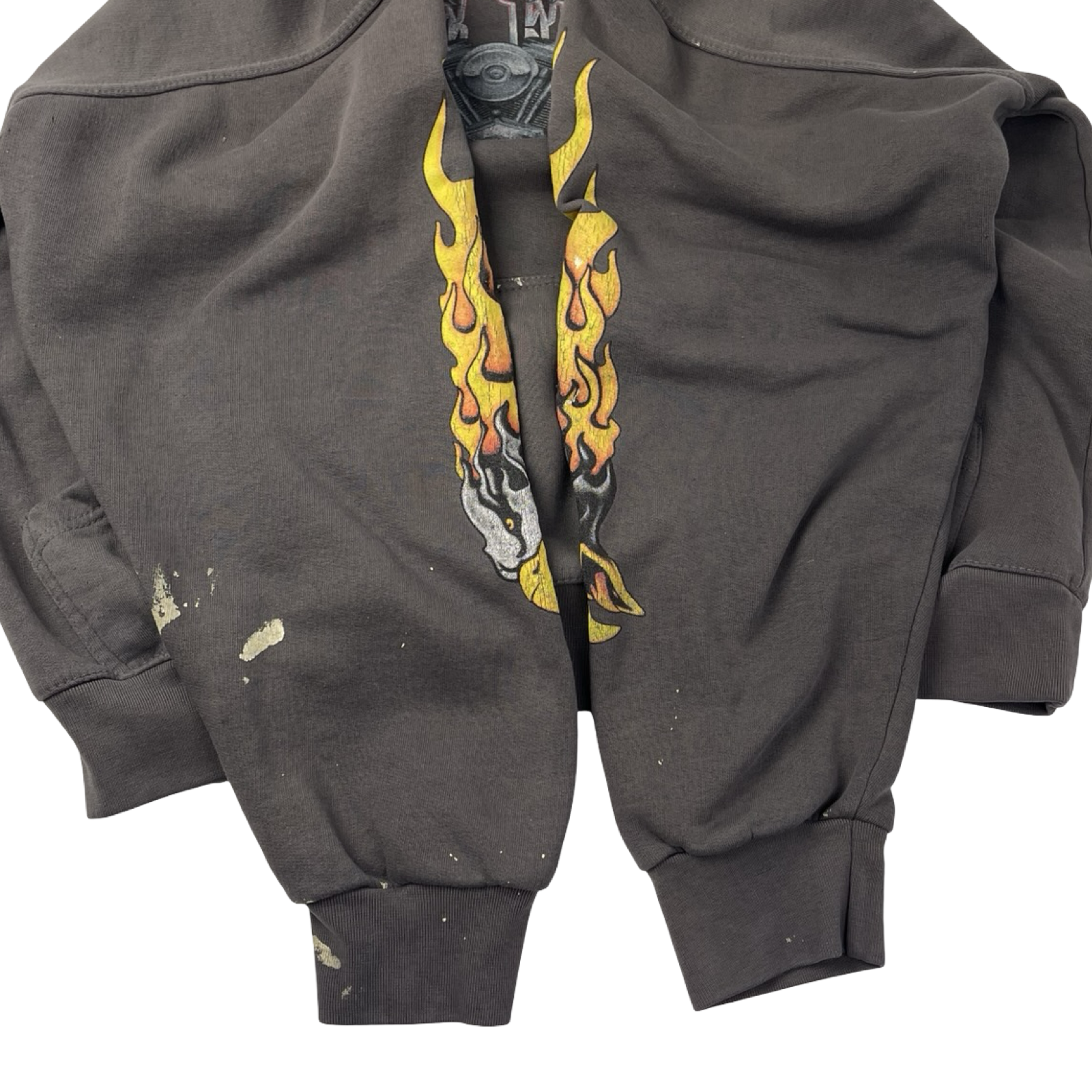 Vintage Ride Free Eagle Flamey Sleever Hoodie
