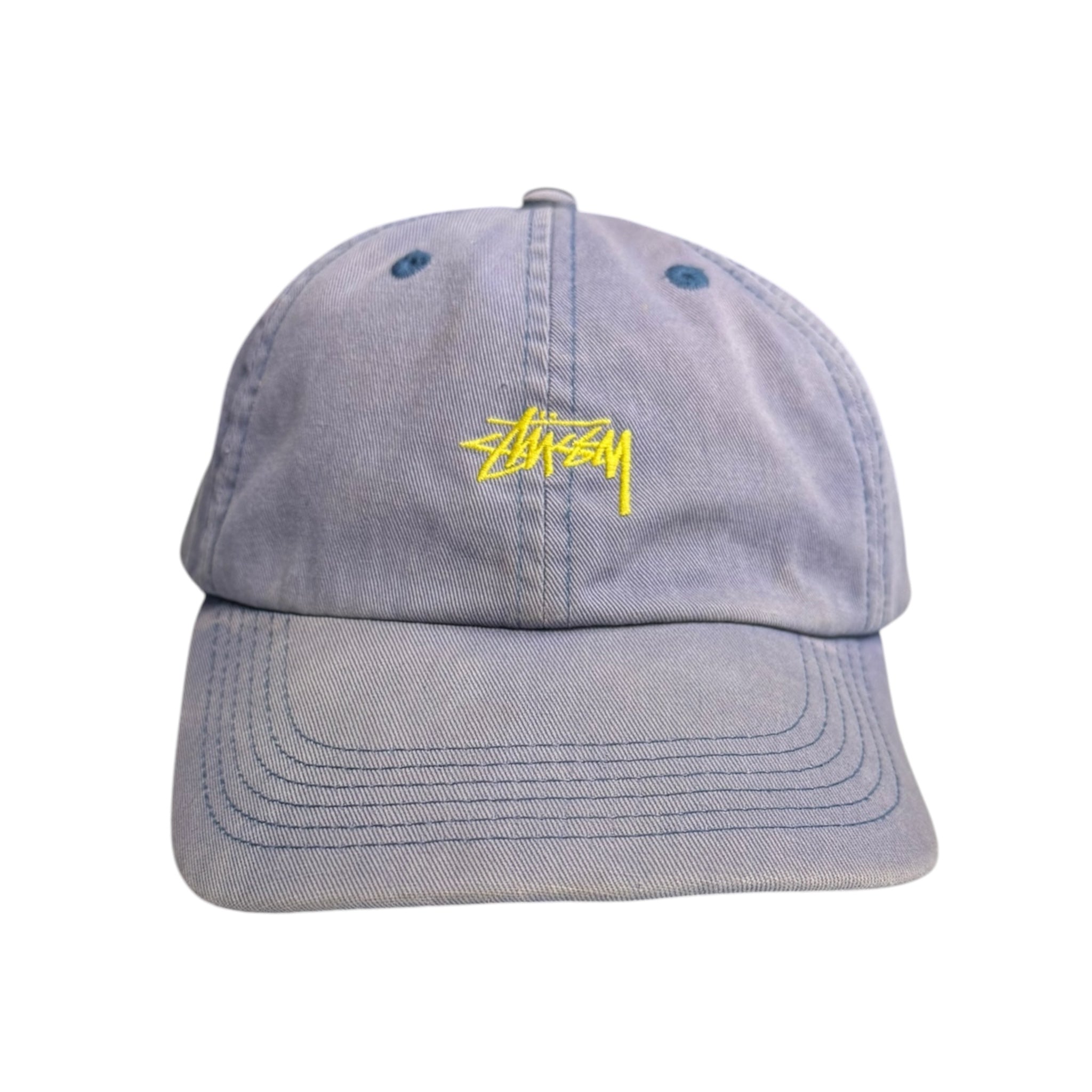 Stussy Spellout Dad Hat Faded Blue
