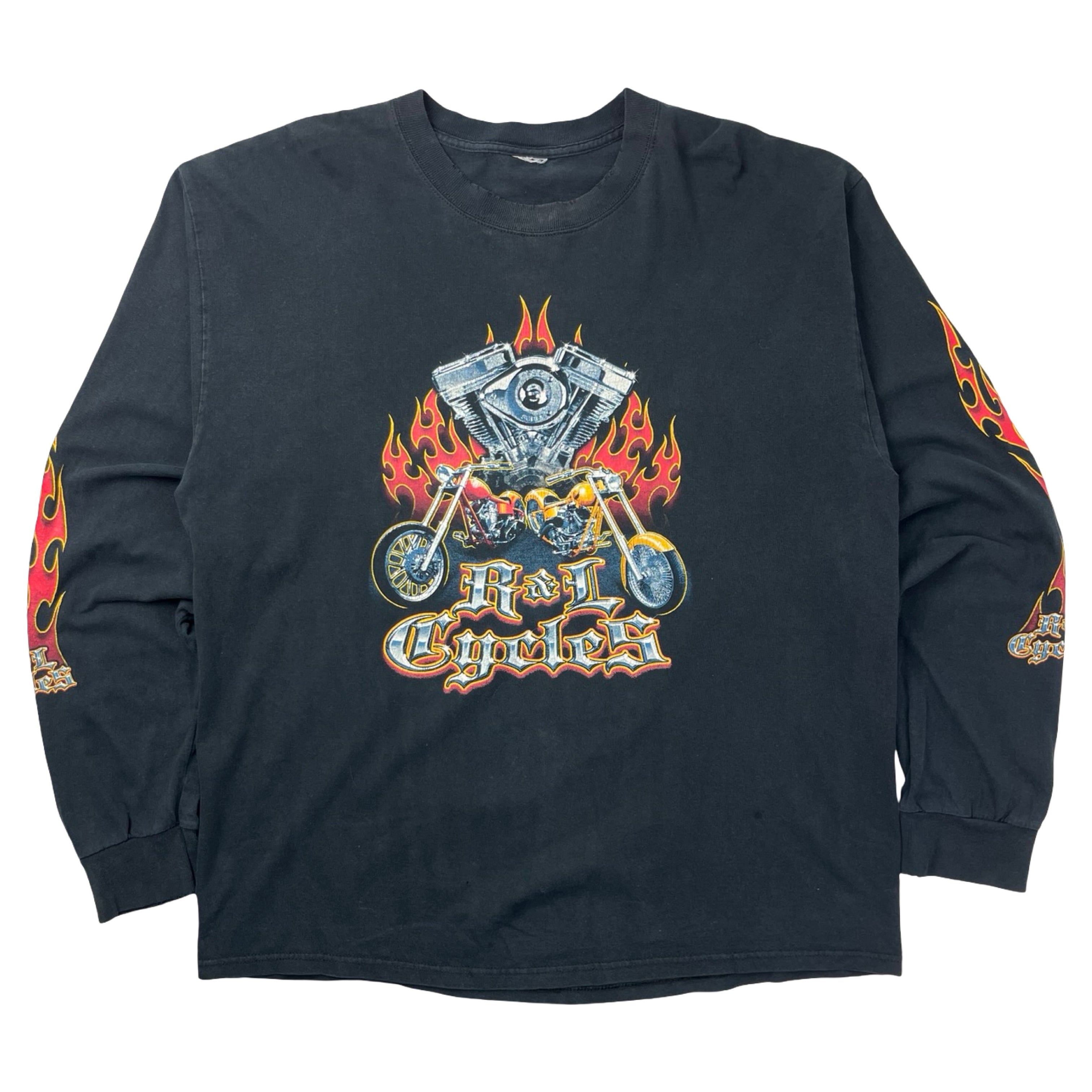 Vintage R&L Cycles Flame Longsleeve Shirt