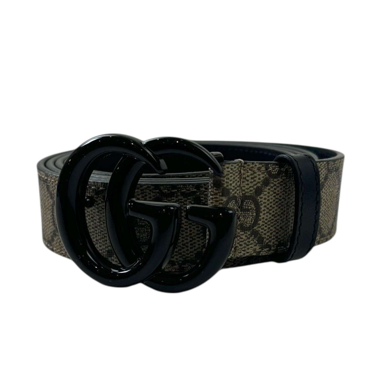 Gucci Marmont Supreme Thin Belt Beige/Ebony