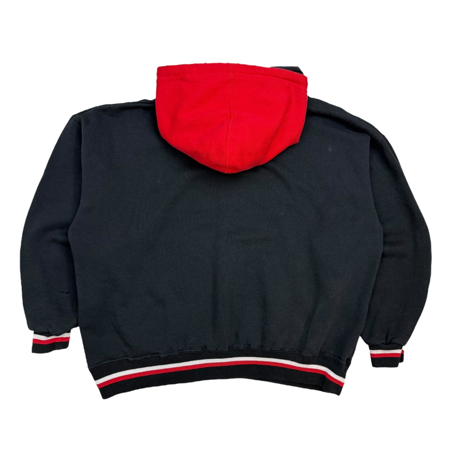 Vintage University Of Indiana Hoosiers Double Hood Hoodie Black/Red