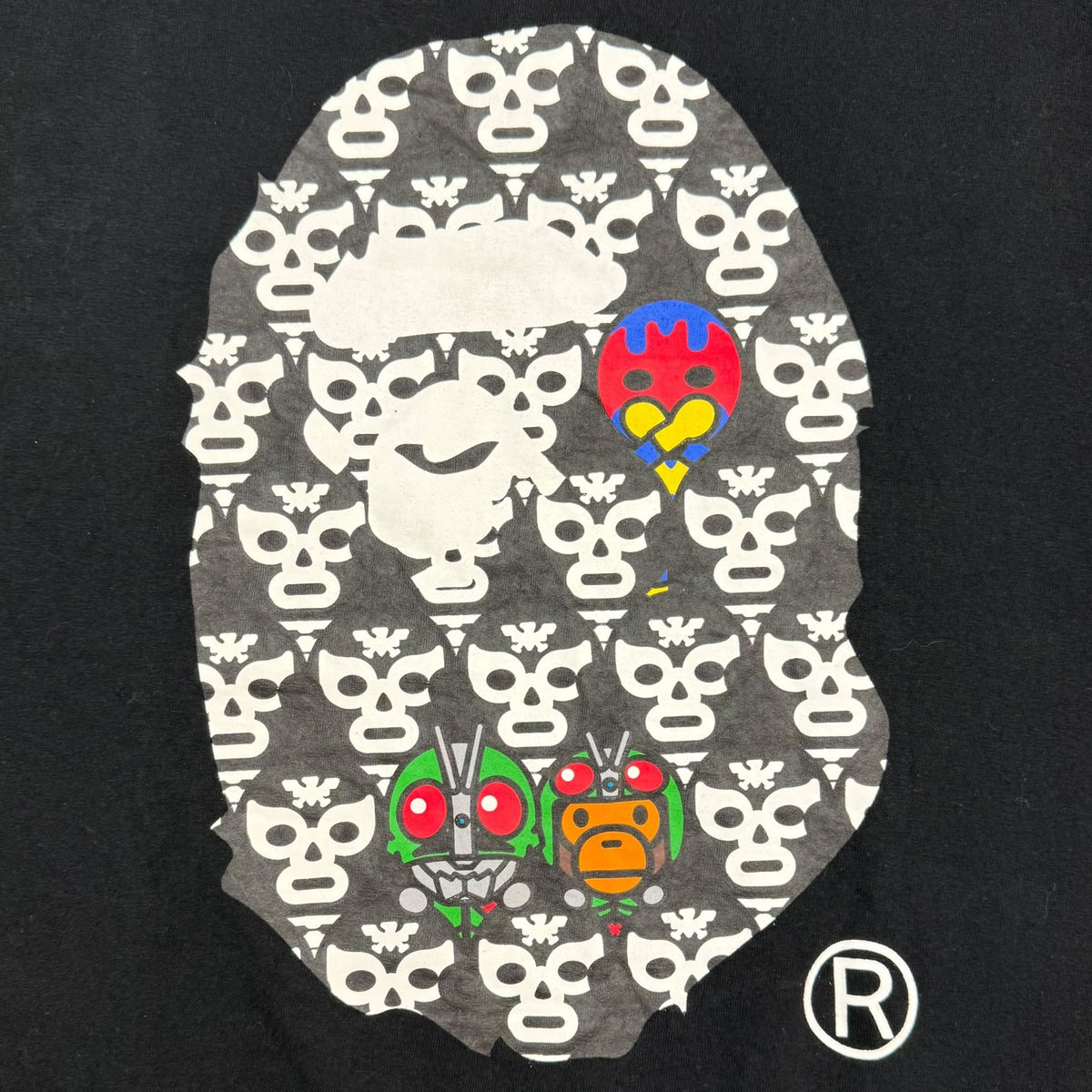 A Bathing Ape x Kamen Rider Baby Milo Tee Black