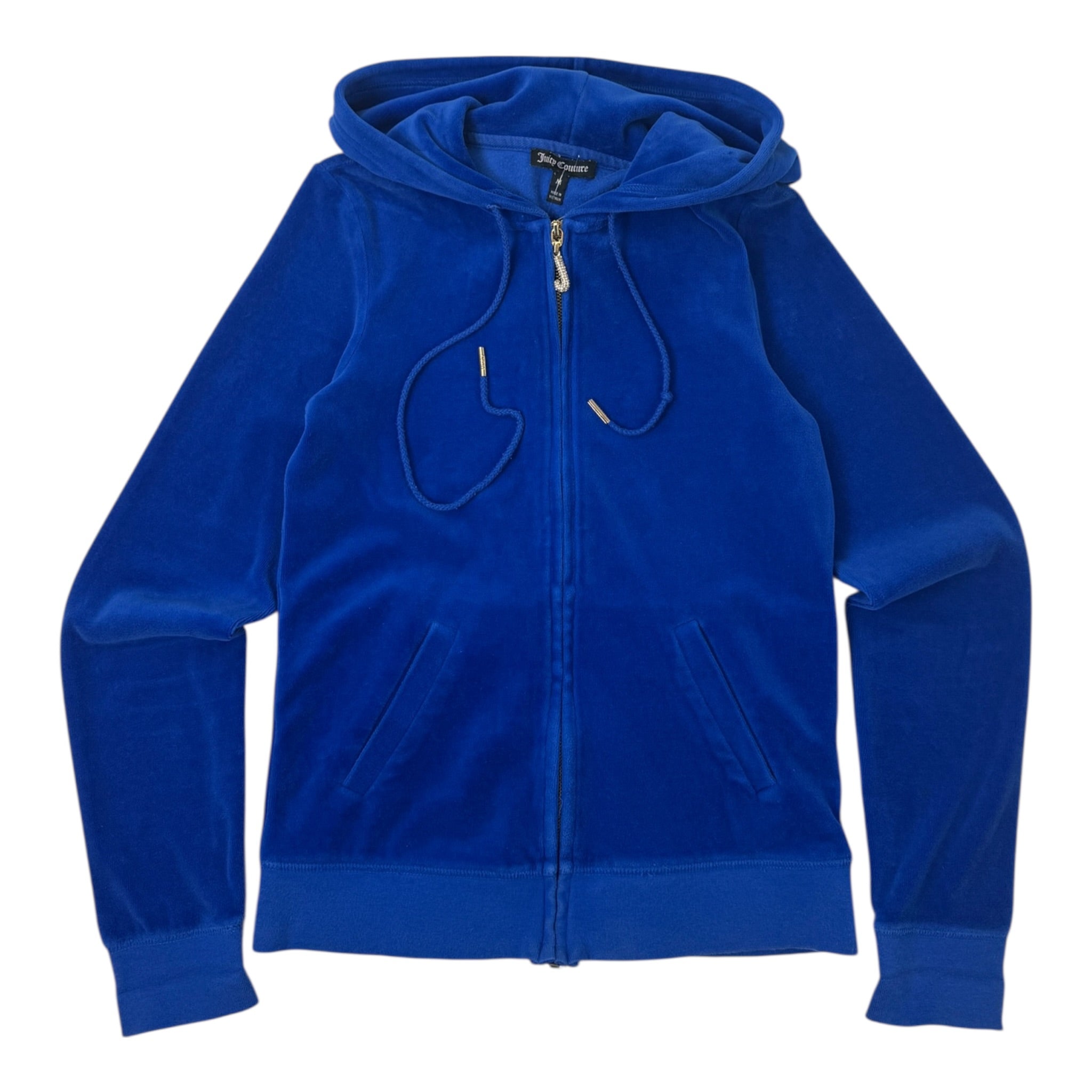 (W) Vintage Y2K Juicy Couture Blue Velour Track Jacket