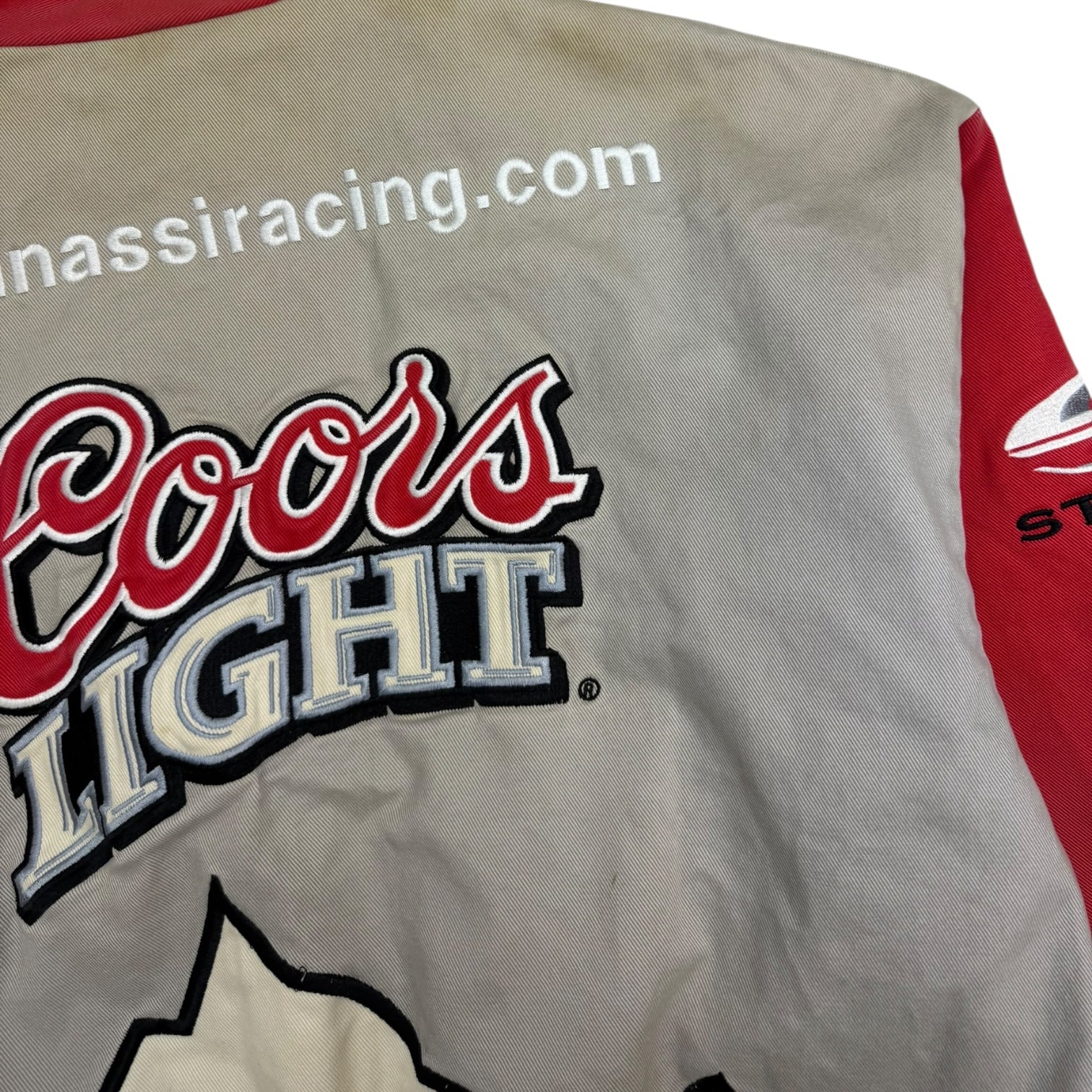 Vintage NASCAR Coors Light Racing Jacket Red/Grey