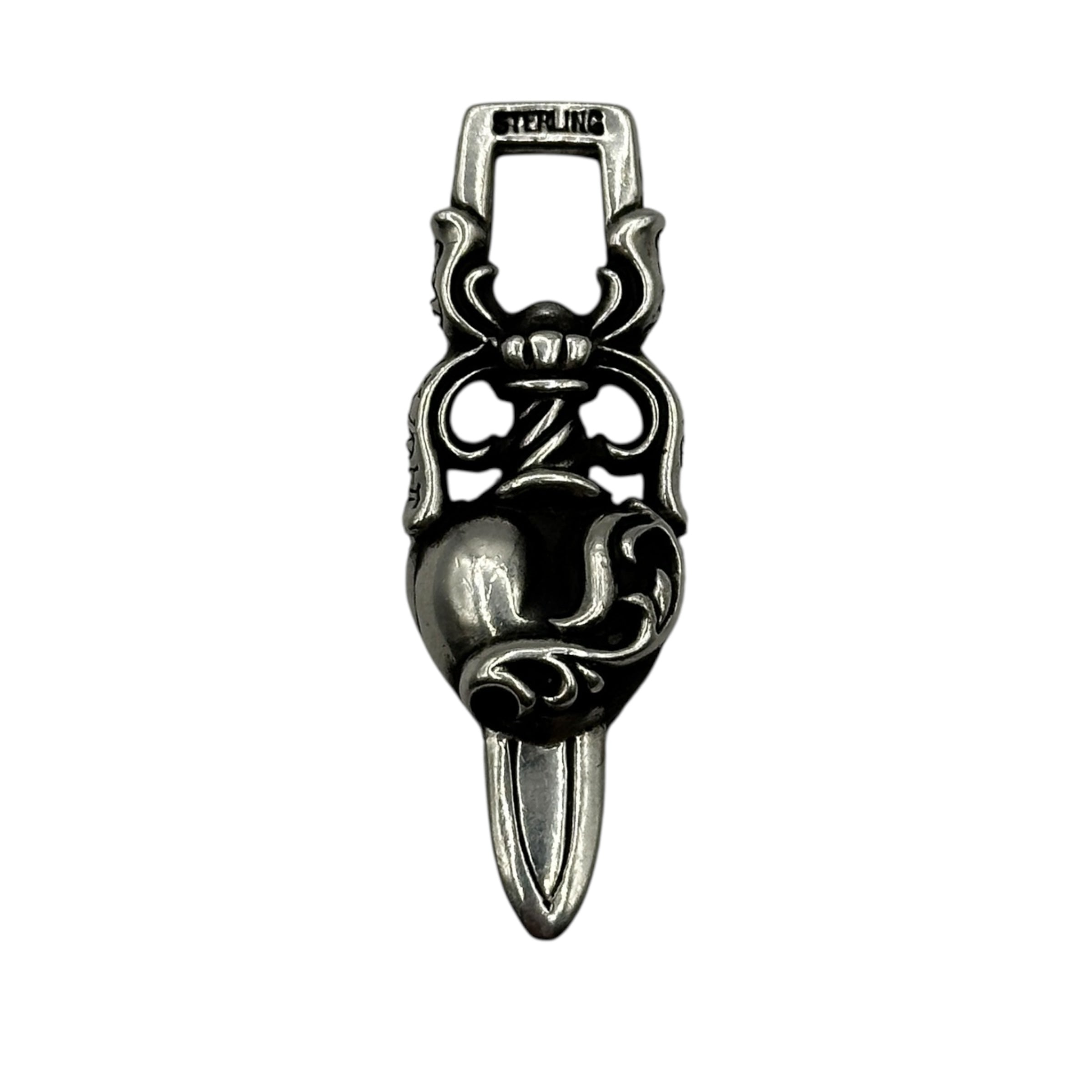 Chrome Hearts Dagger Heart Pull Tab Pendant