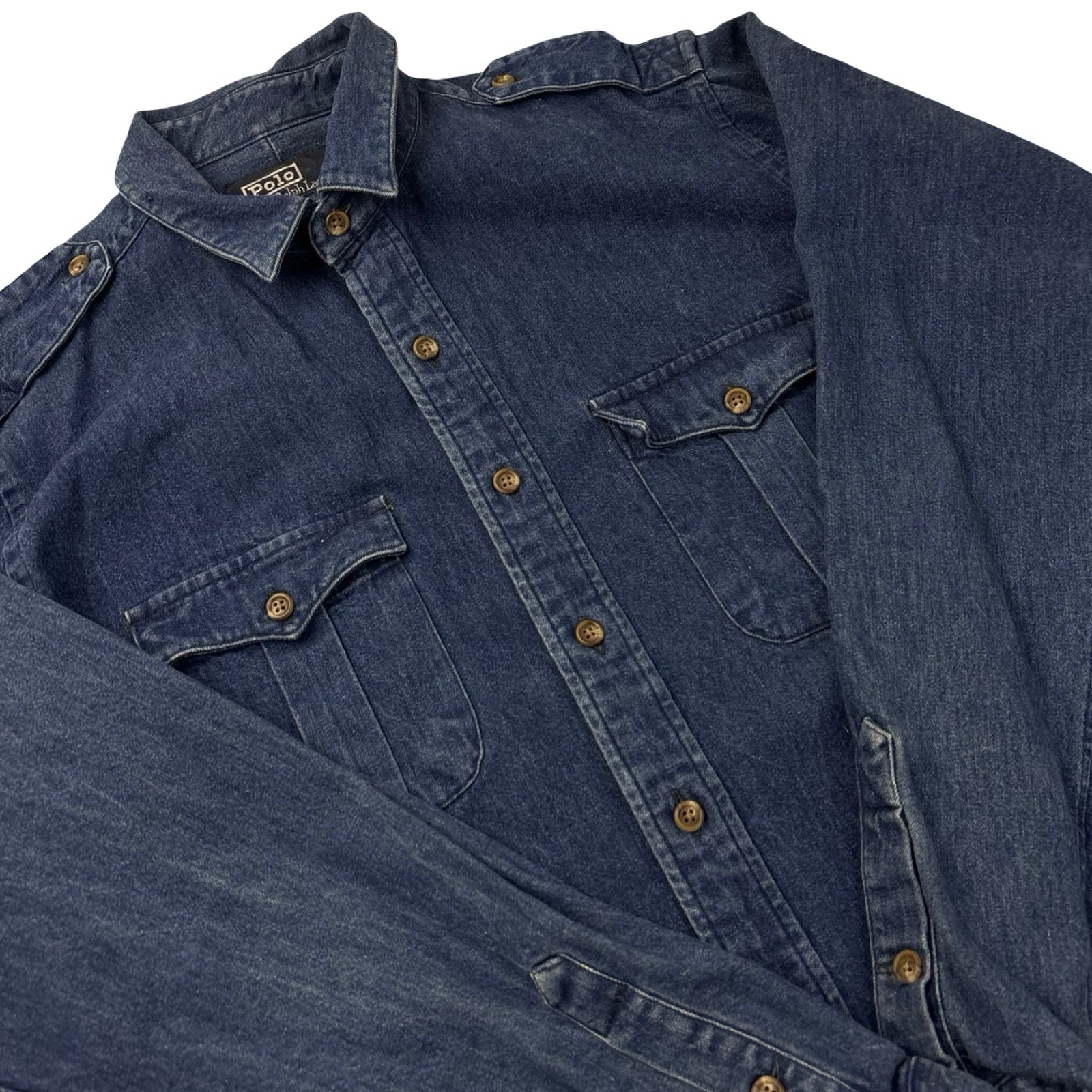 Vintage Polo Ralph Lauren Jean Button Up Dark Wash