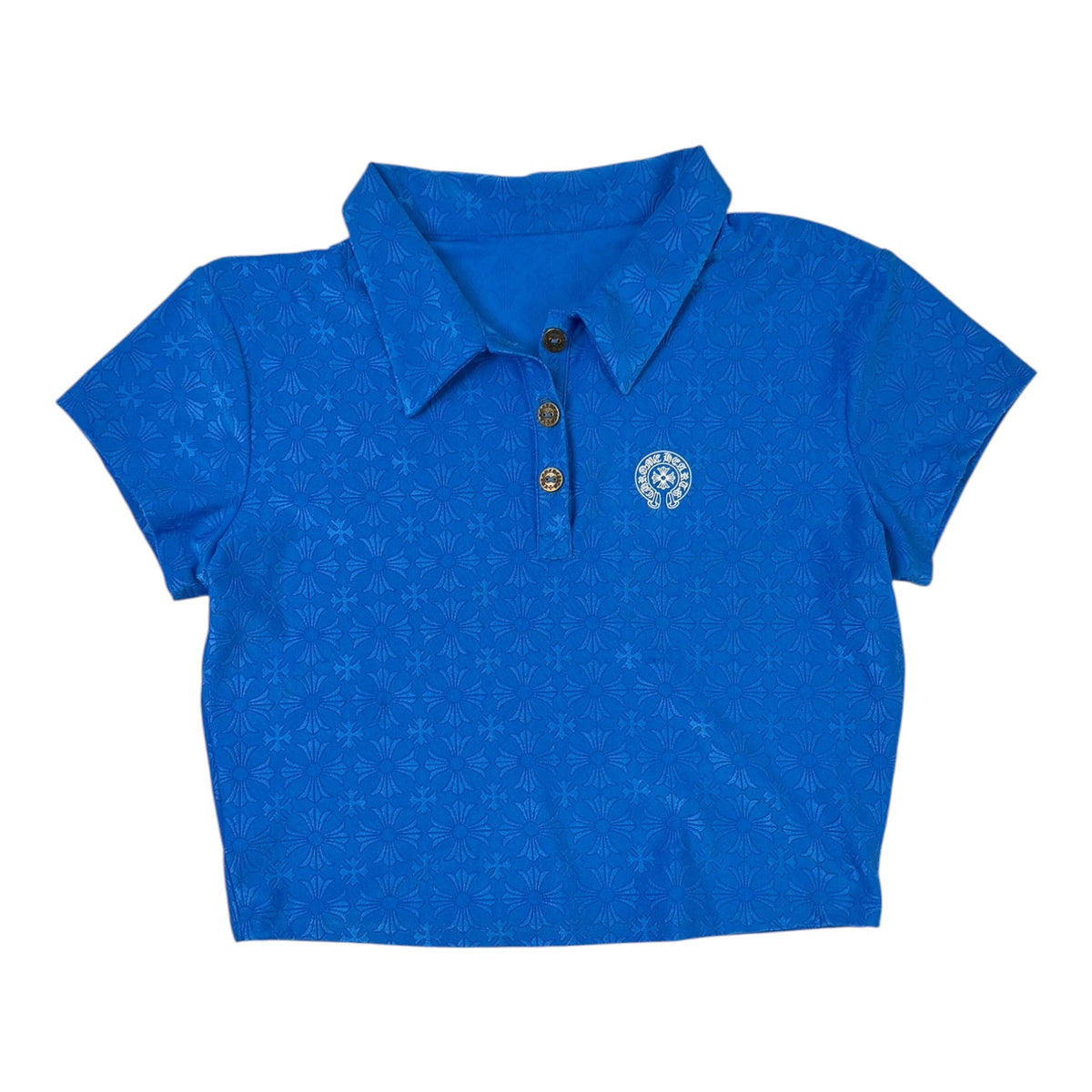 (W) Chrome Hearts Cropped Tennis Top Blue