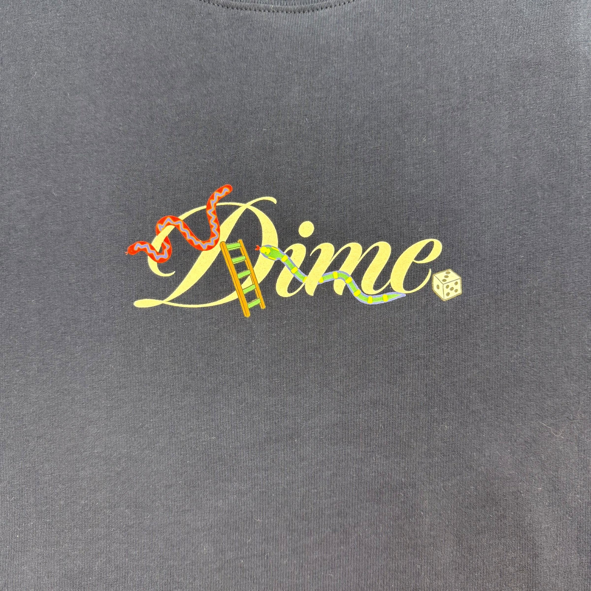 Dime Cursive Snake Tee Navy Blue