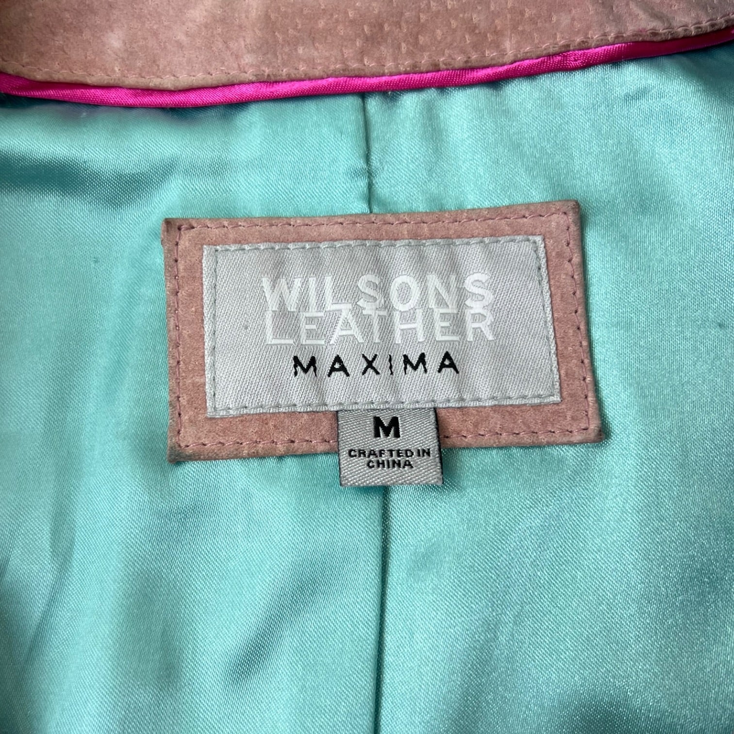 (W) Vintage Wilson’s Leather Jacket Pink