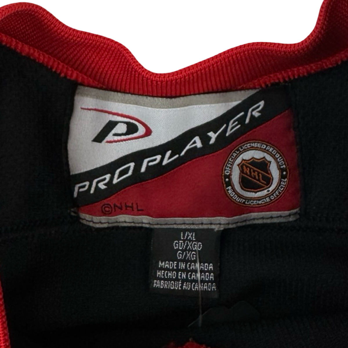 Vintage Calgary Flames Blasty Logo Pro Player Jersey Black