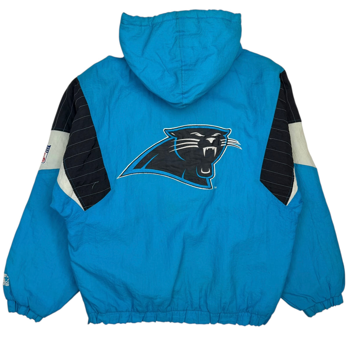 Vintage Starter Carolina Panthers Quarter Zip Jacket Sky Blue