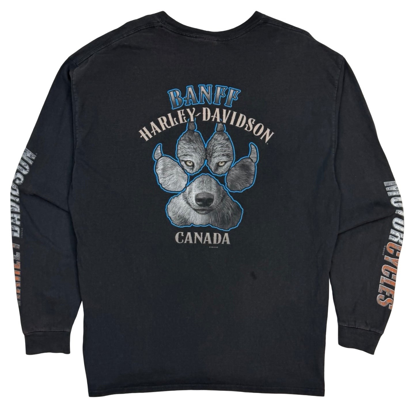 Harley Davidson Banff Wolf Longsleeve Black