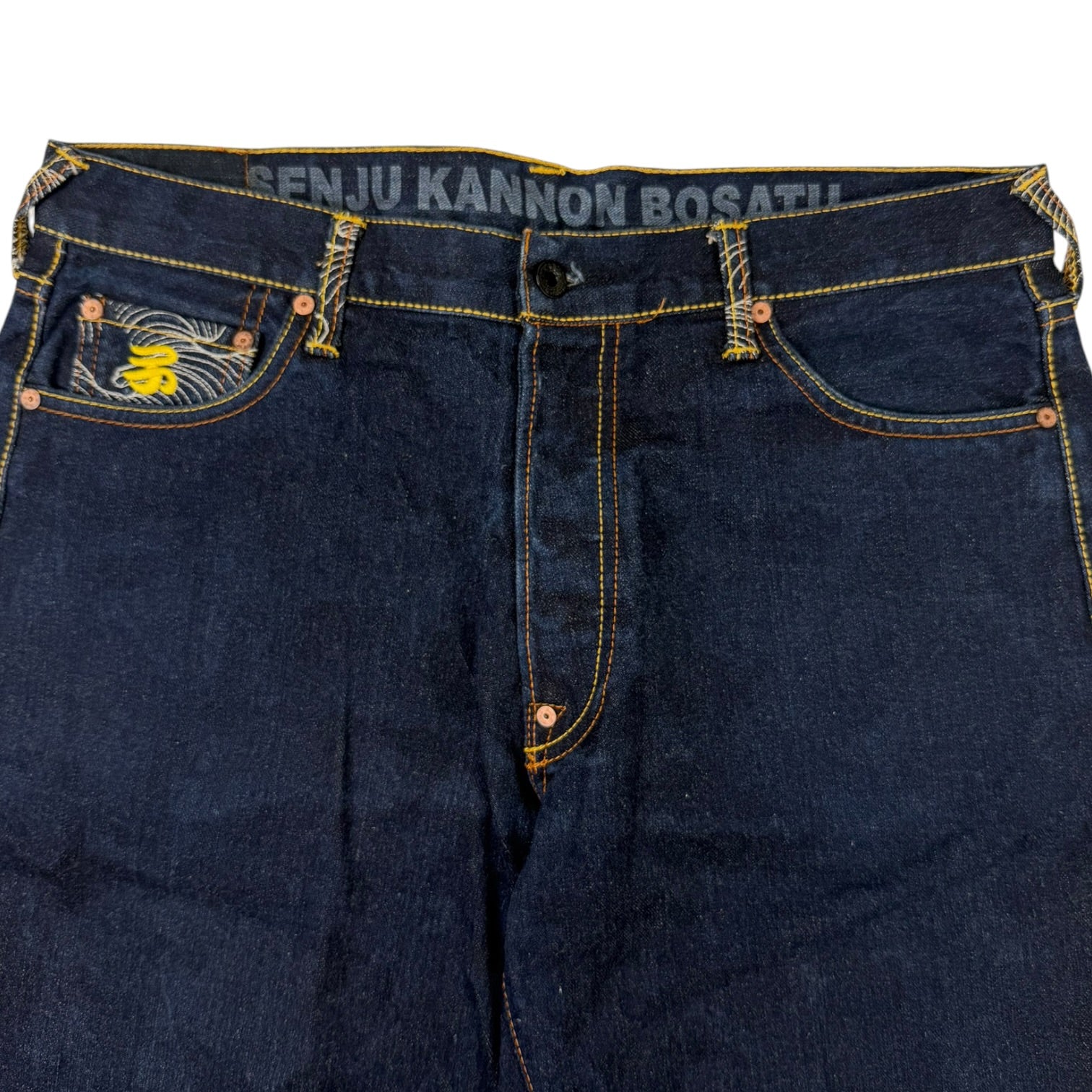 RMC Martin Ksohoh Embroidered Denim Shorts Indigo