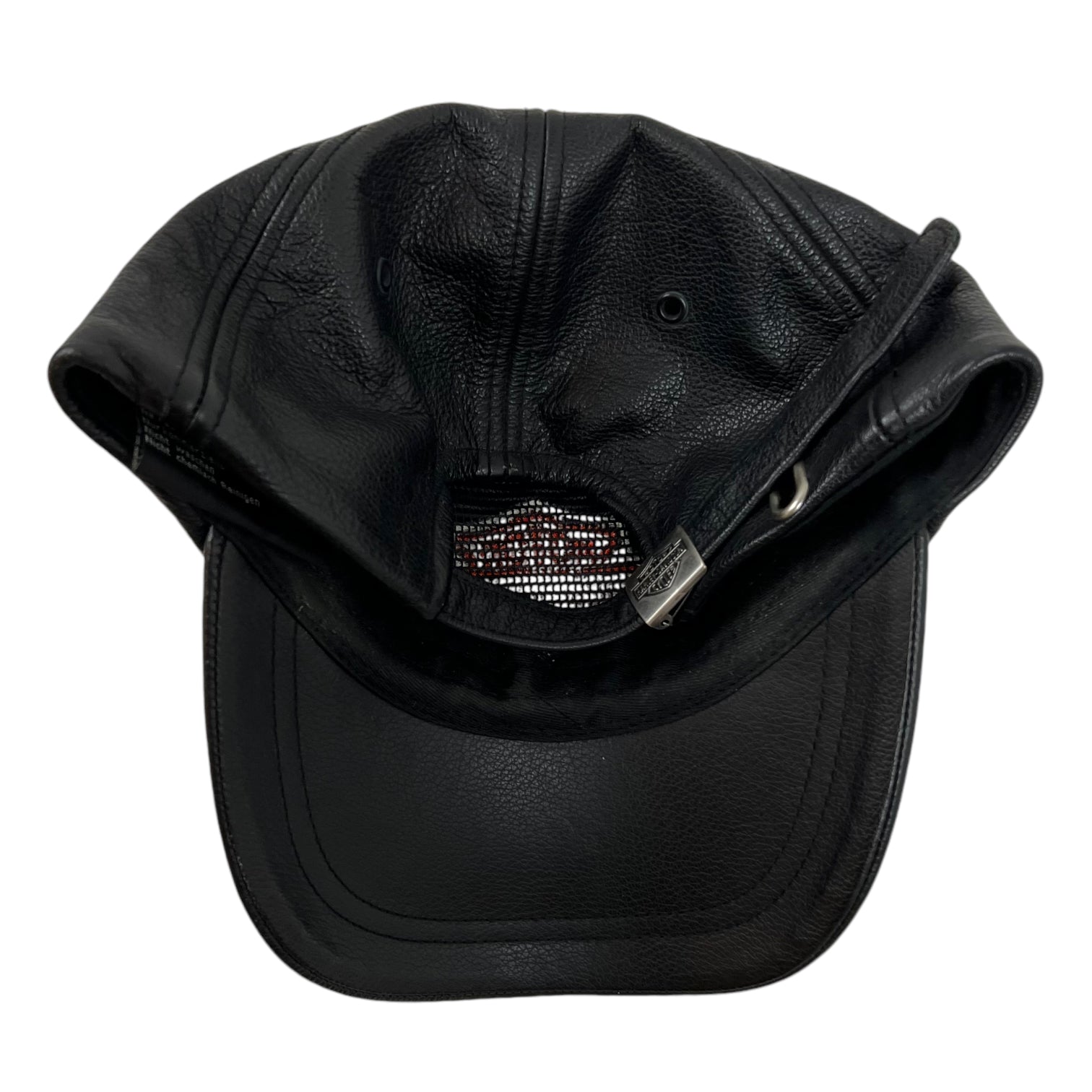 Vintage Harley Davidson Leather Strapback Hat