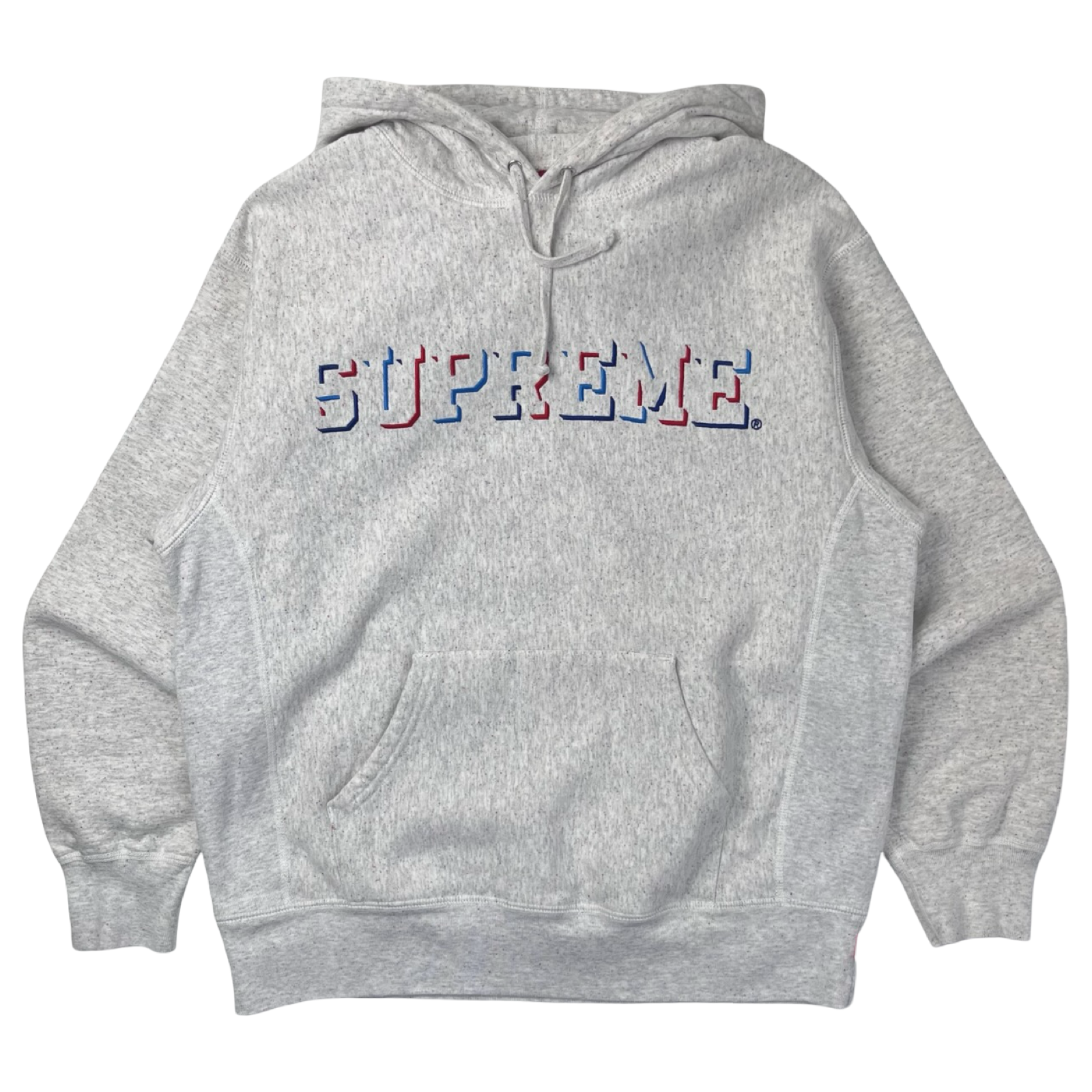 Supreme Drop Shadow Hooded Sweatshirt Heather Multi