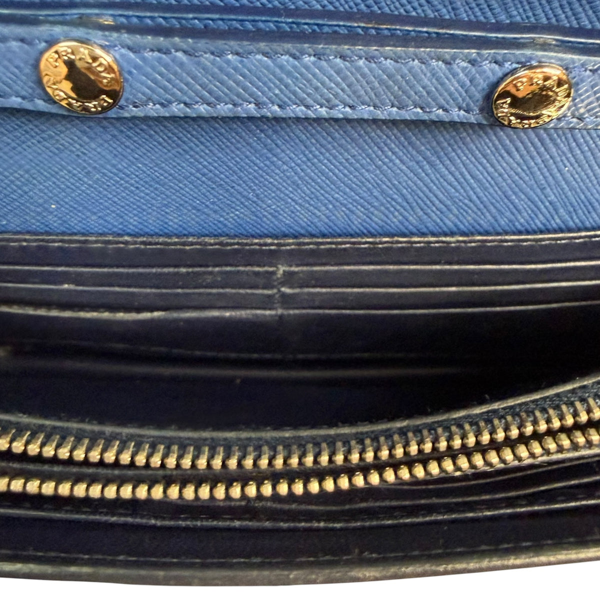 Prada Saffiano Crossbody Bag Blue