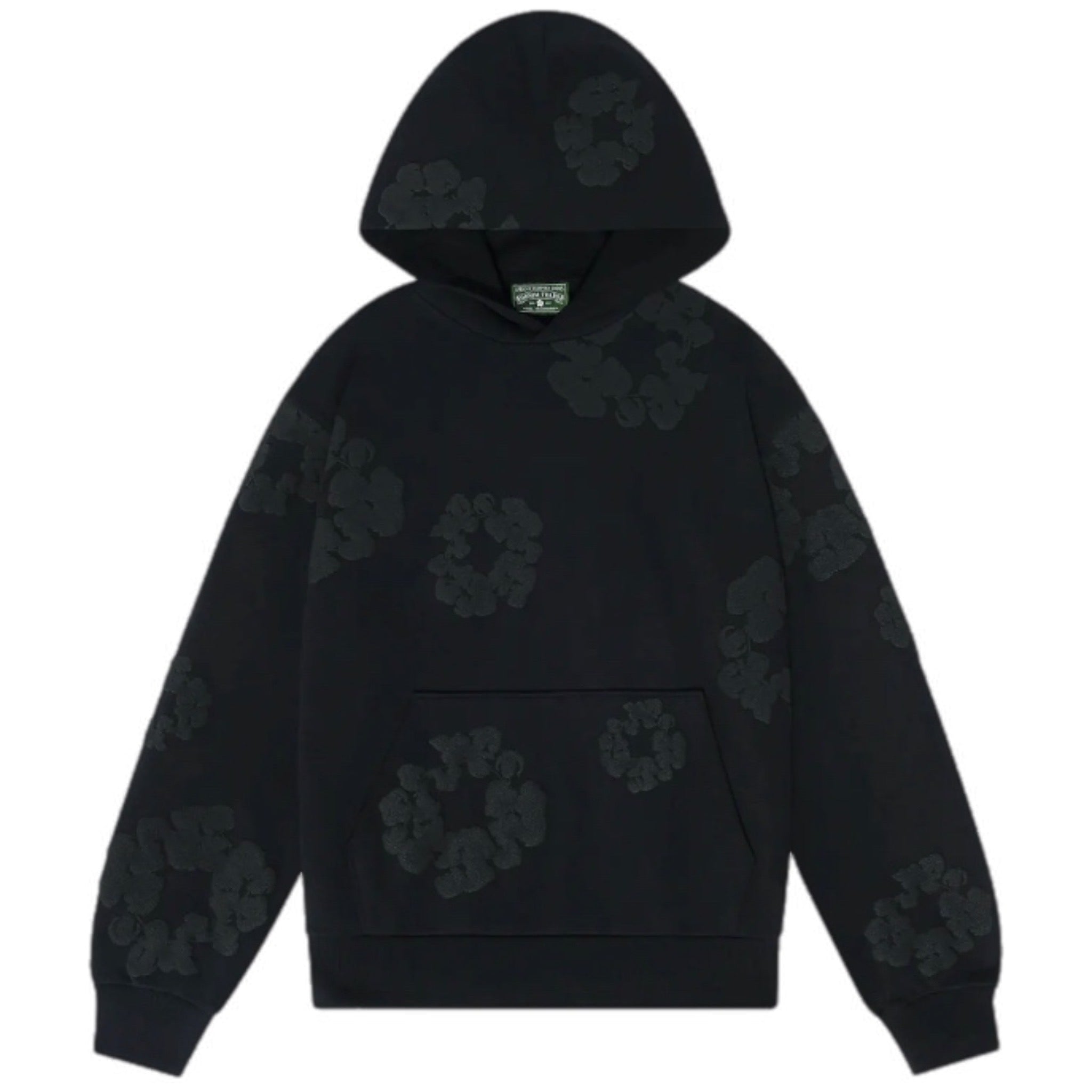 Denim Tears Cotton Wreath Hoodie Black Monochrome