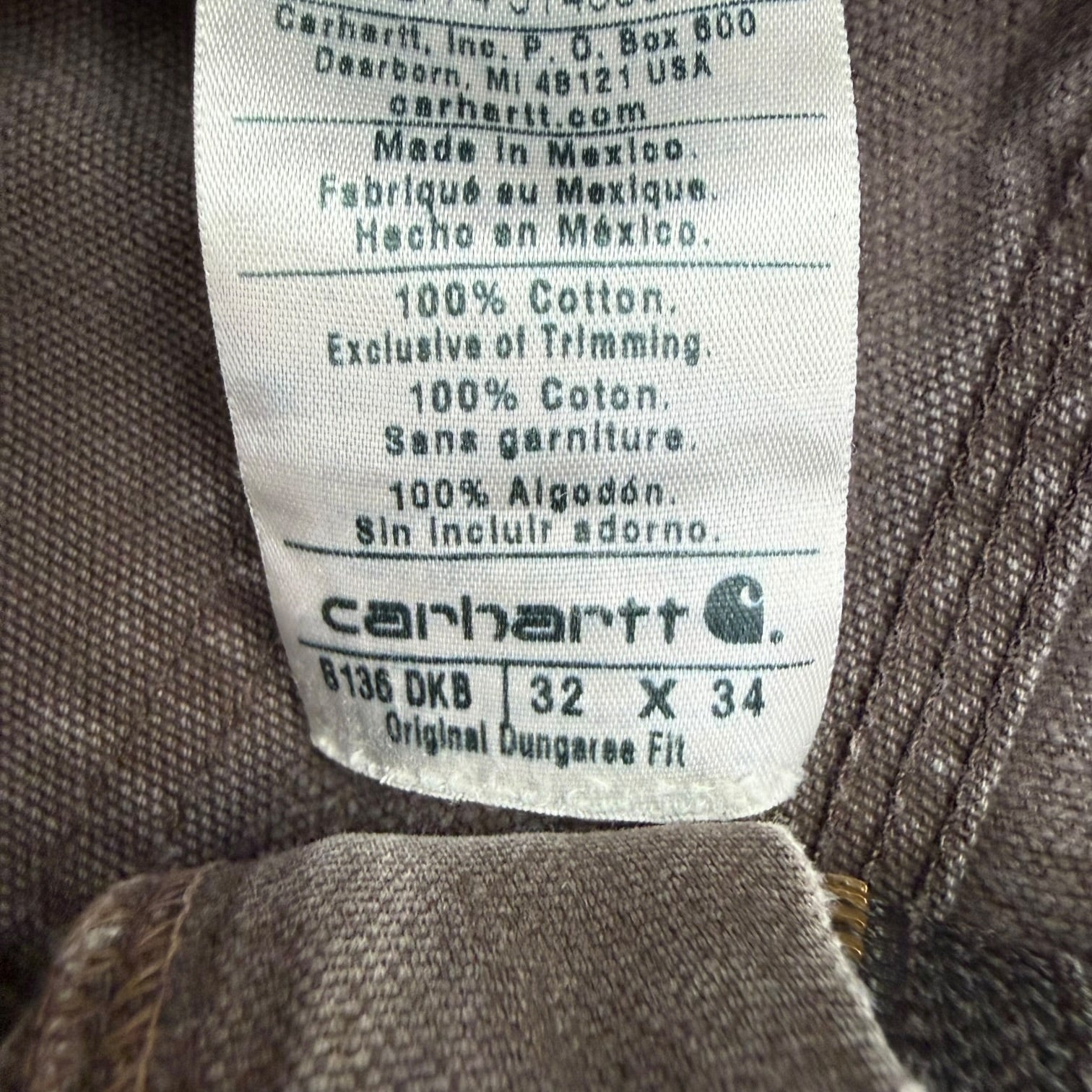 Vintage Carhartt Double Knee Pants Dark Brown