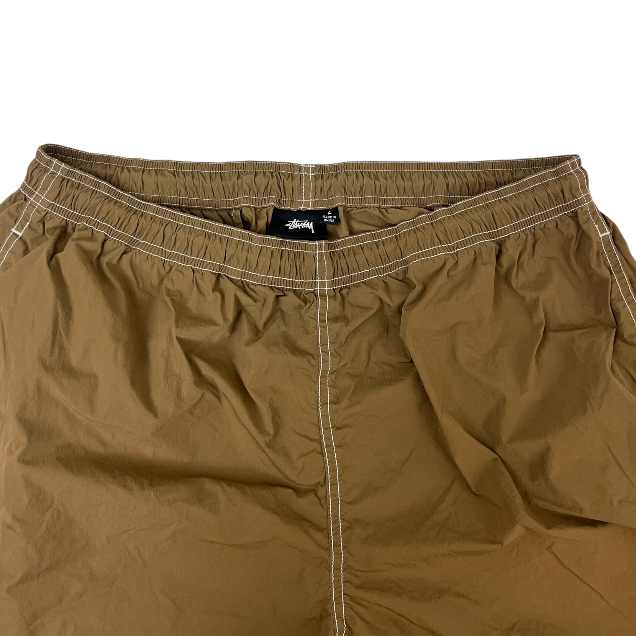 Stussy Big Stock Nylon Shorts Brown