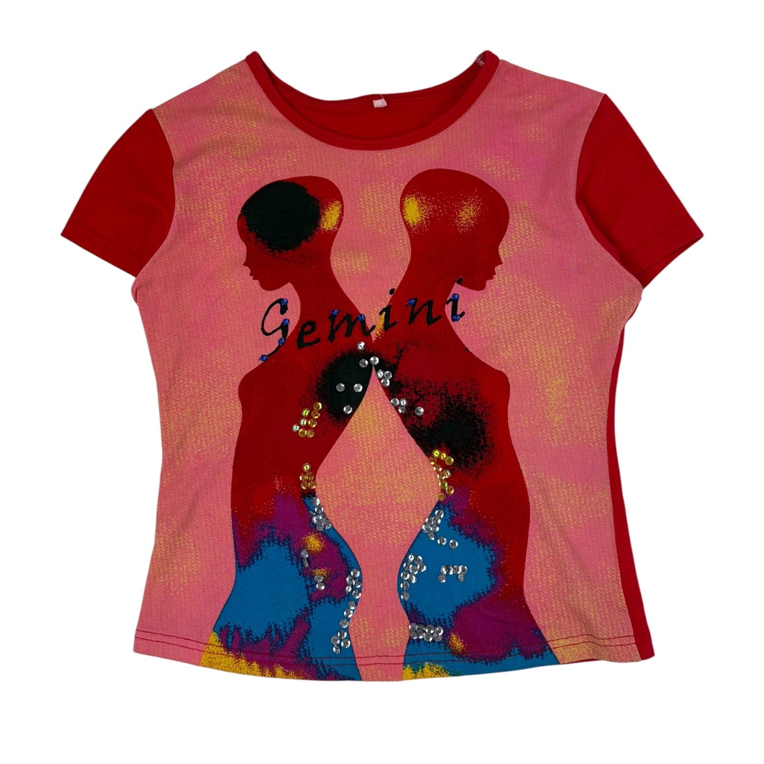 (W) Gemini Sequin Baby T-Shirt Red