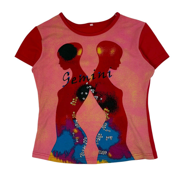 (W) Gemini Sequin Baby T-Shirt Red