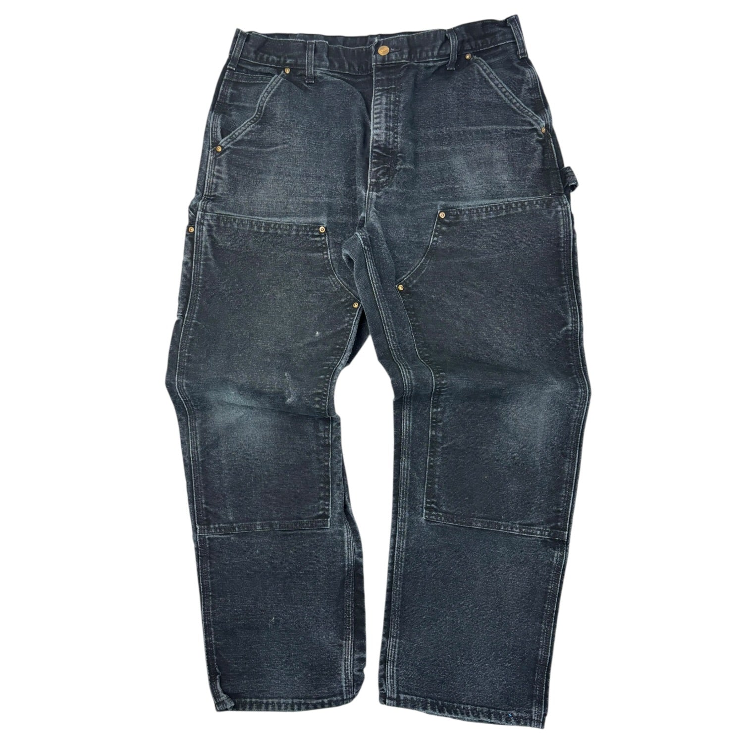 Vintage Carhartt Double Knee Carpenter Pants Washed Black
