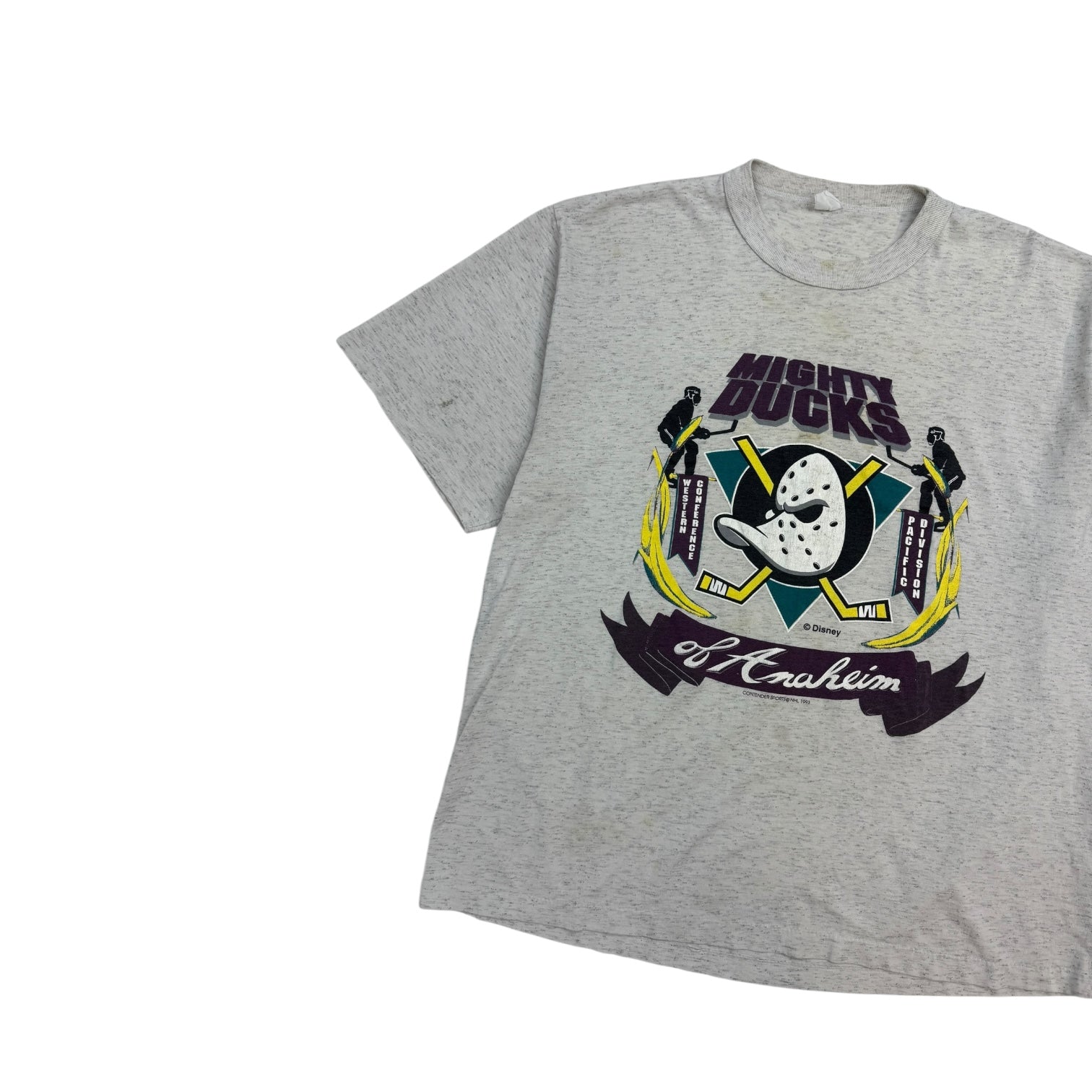 Vintage Anaheim Mighty Ducks NHL T-Shirt Grey