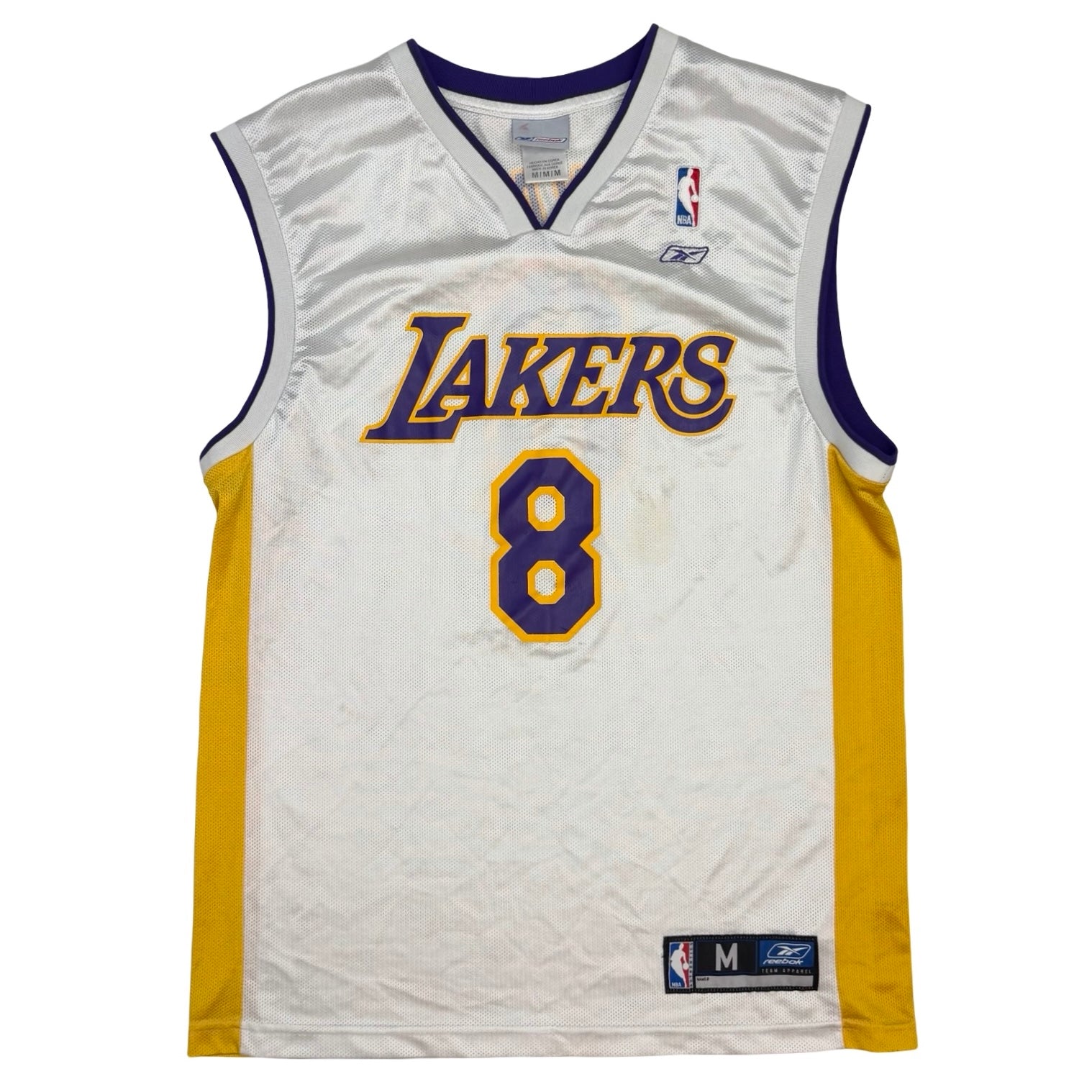 Vintage Reebok Kobe Bryant Los Angeles Lakers Away Jersey White
