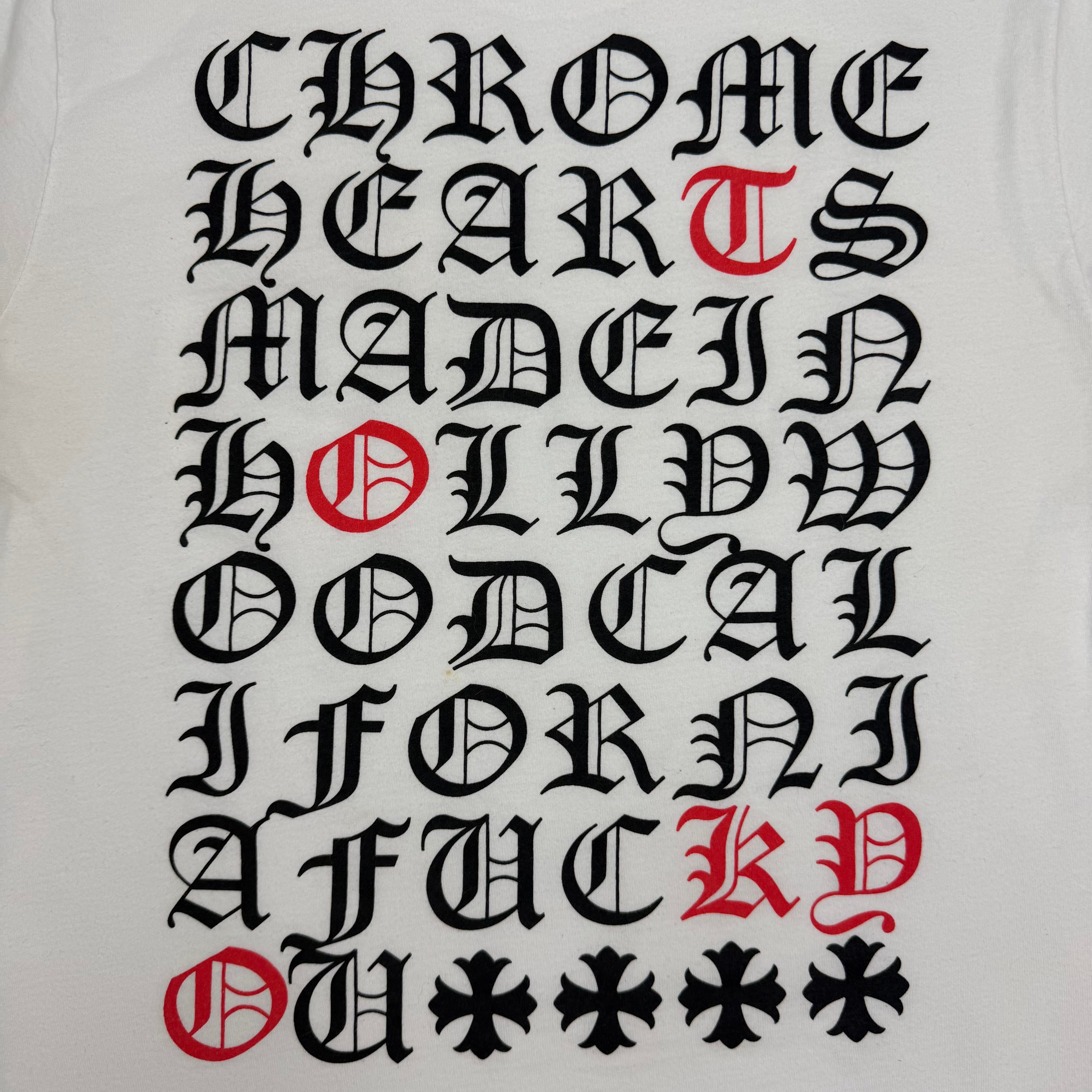Chrome Hearts Tokyo Exclusive Eye Chart Pocket Tee White