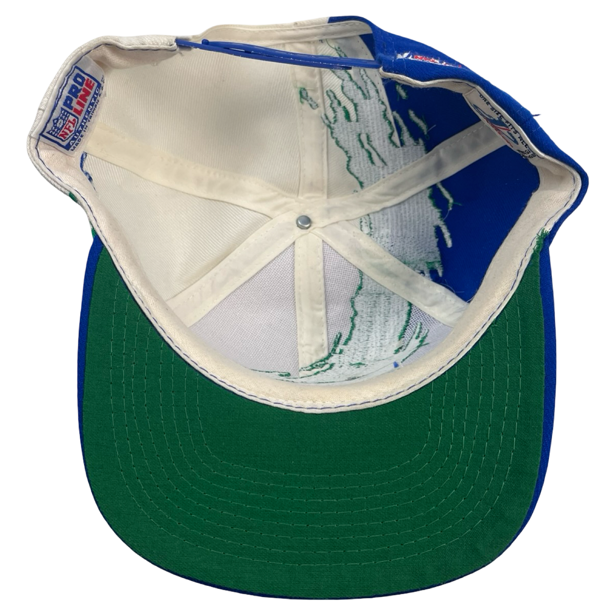 Vintage Seattle Seahawks Splash Embroidered Snapback Blue