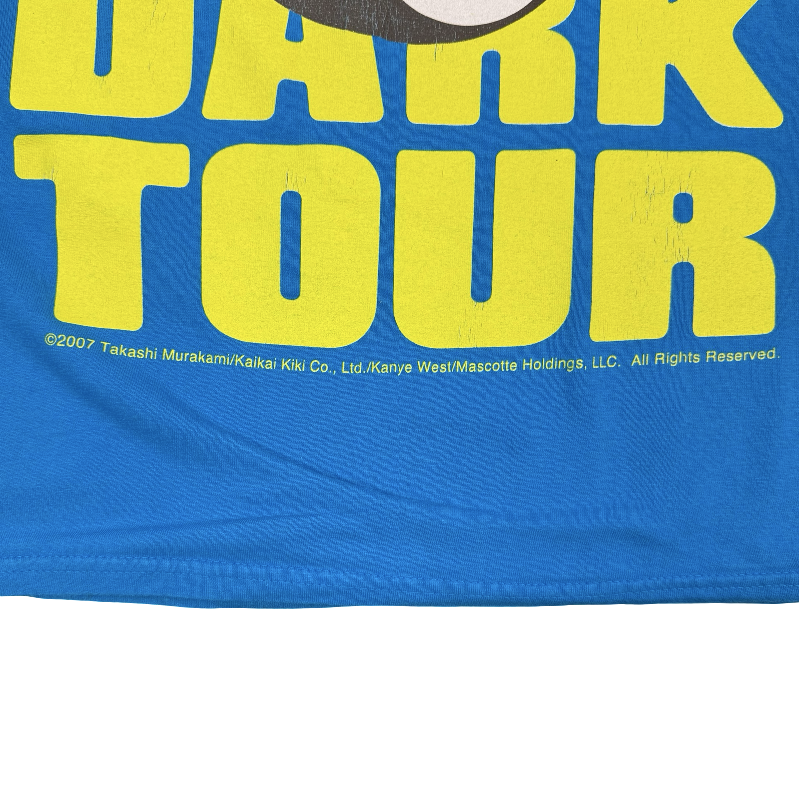 2007 Kanye West Takashi Murakami Glow In The Dark Tour Tee Blue