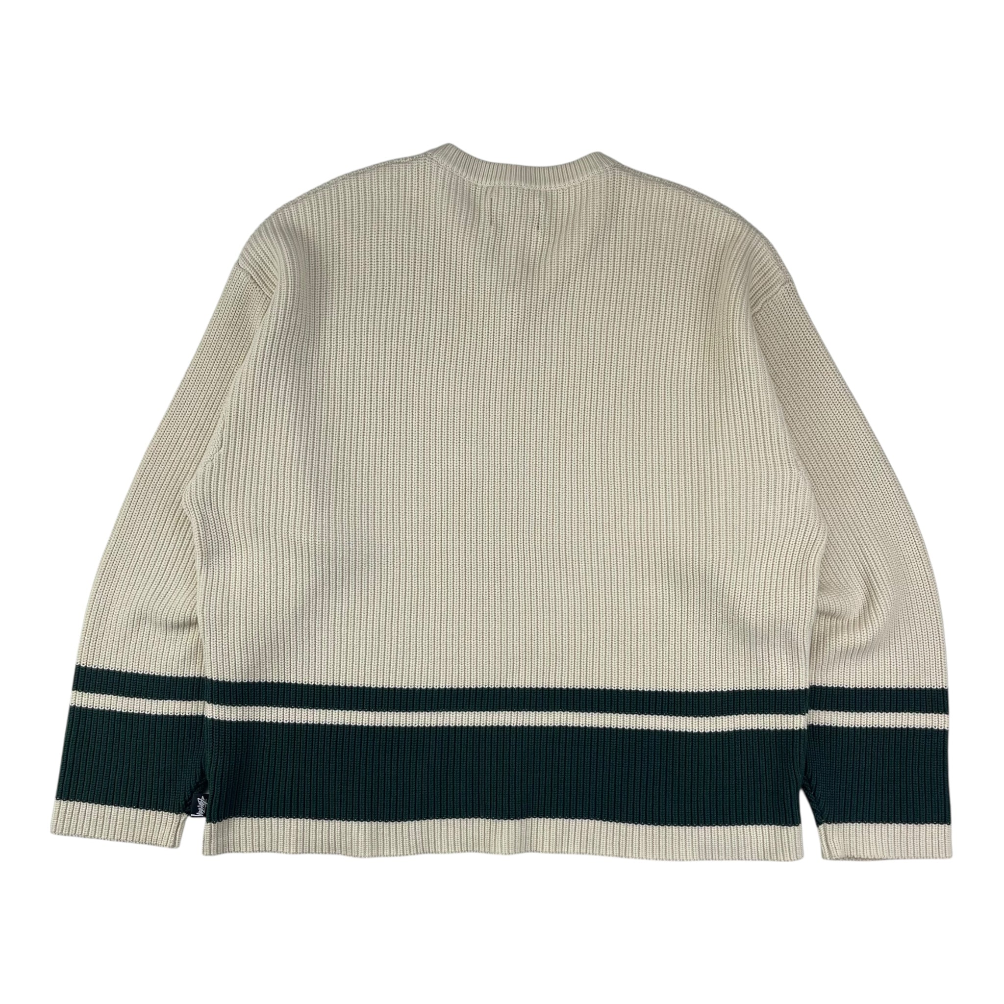 Stussy Knitted Athletic Sweater Natural