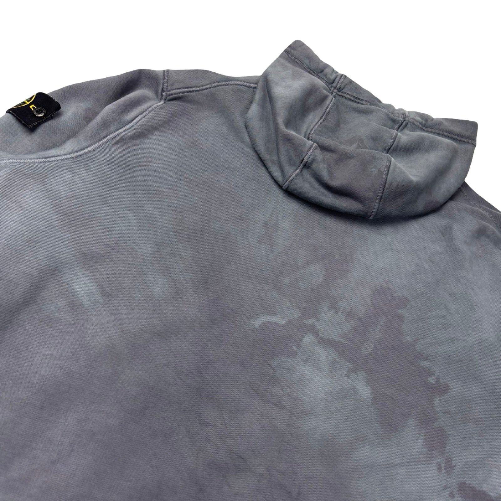 Stone Island Garment-Dyed Fleece Hoodie Washed Grey