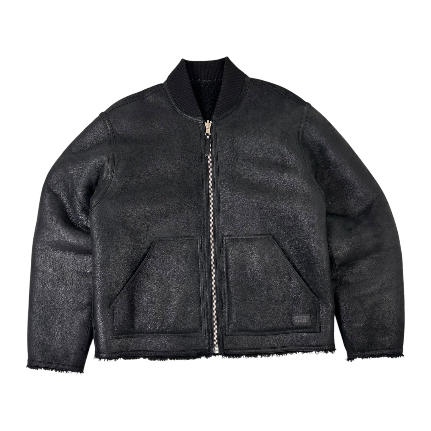 Stussy Shearling Reversible Bomber Jacket Black