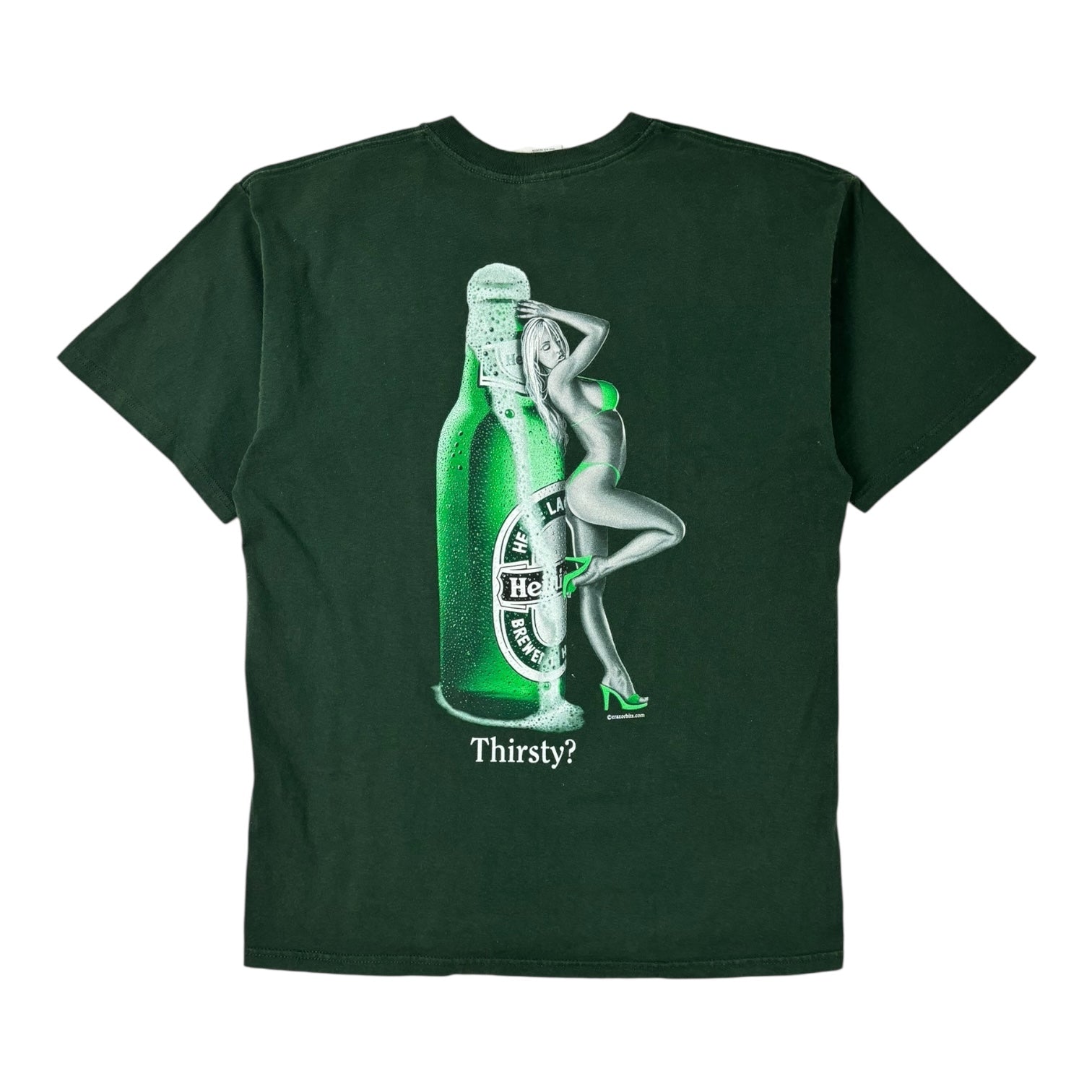 Vintage Heineken “My Favorite Heinie” Pinup T-Shirt Green