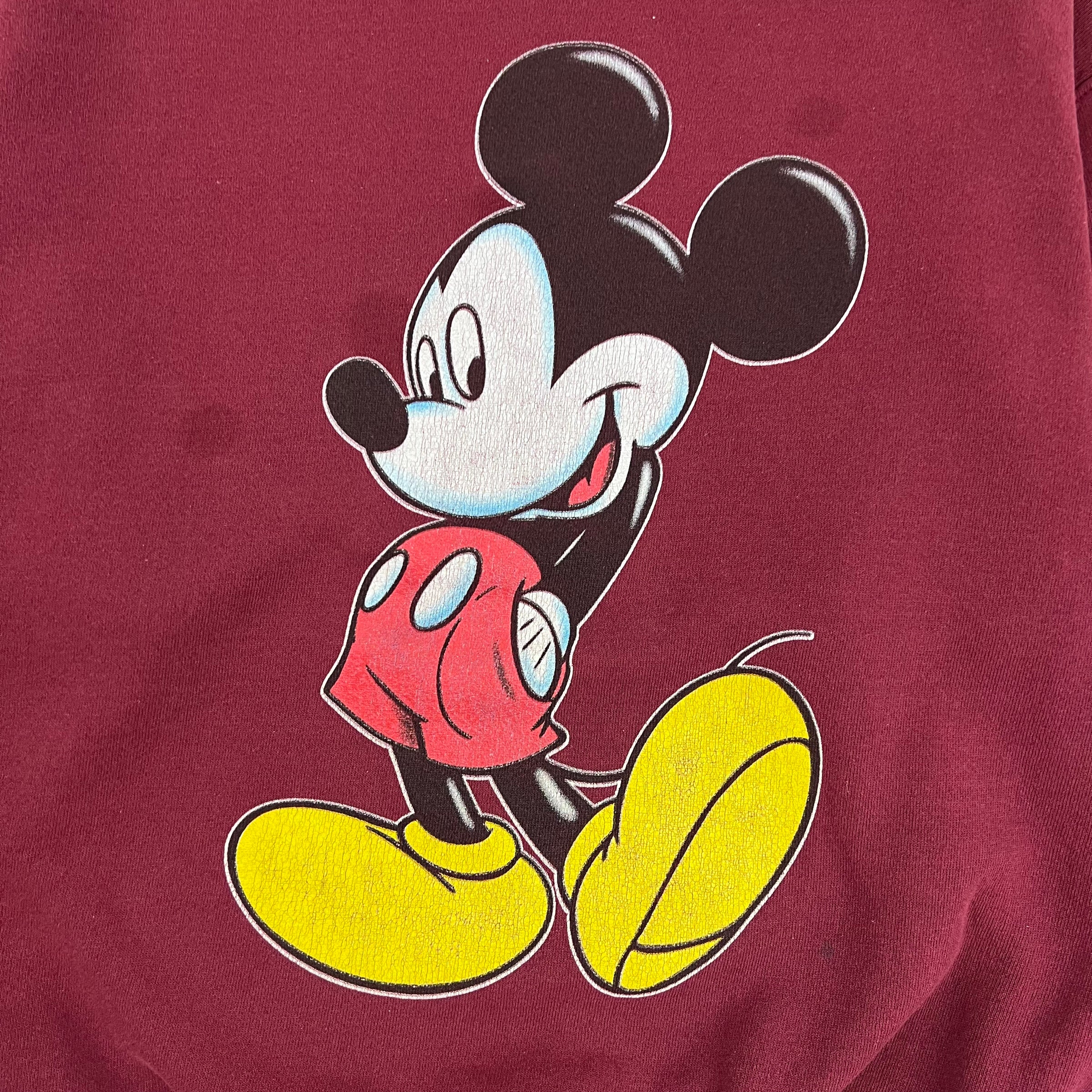 Vintage Disney Mickey Mouse Crewneck Maroon